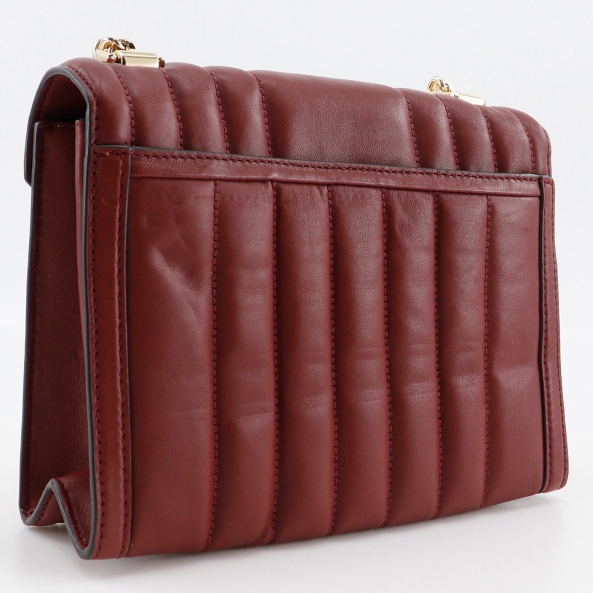 Michael Kors Red Color Leather Shoulder Bag (Pre-Owned)