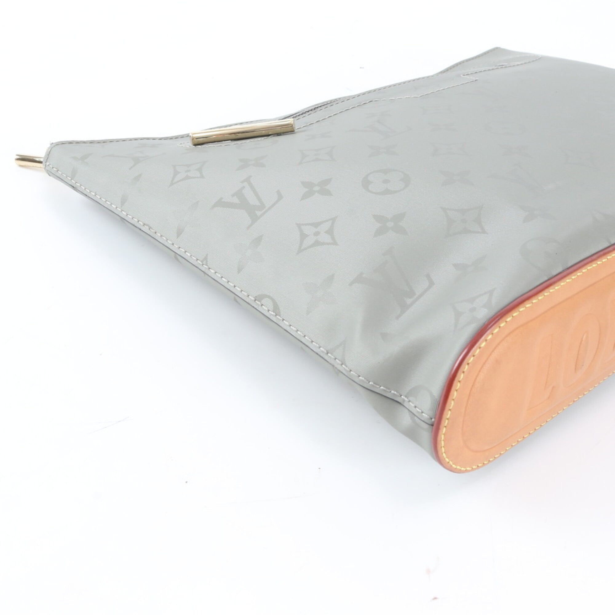 Louis Vuitton Black Cosmos Gray Leather Nylon Pochette (Pre-Owned)