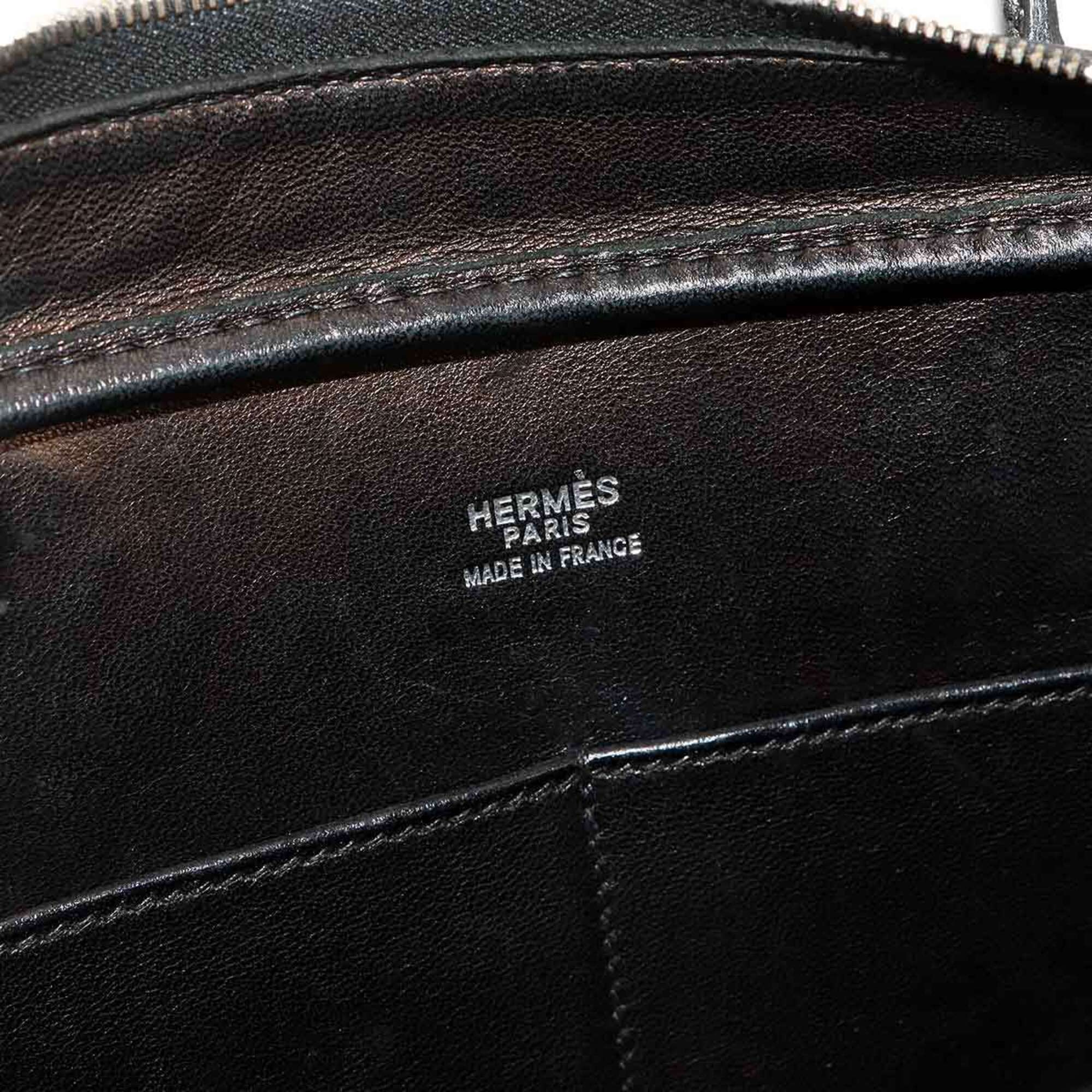 Hermes Black Box Calf Leather Handbag (Pre-Owned)