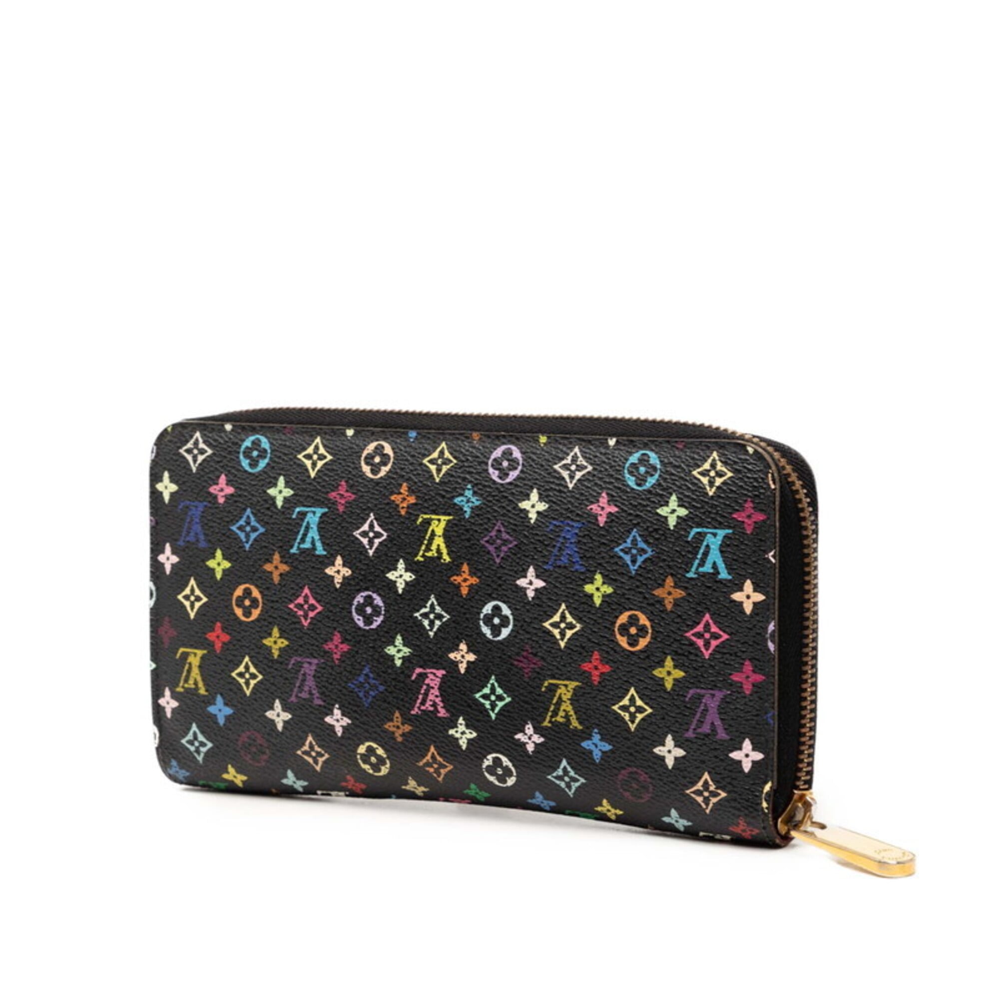 Louis Vuitton Monogram Multicolore Black Multi-Color Pvc Leather Long Wallet (Bi-Fold) (Pre-Owned)