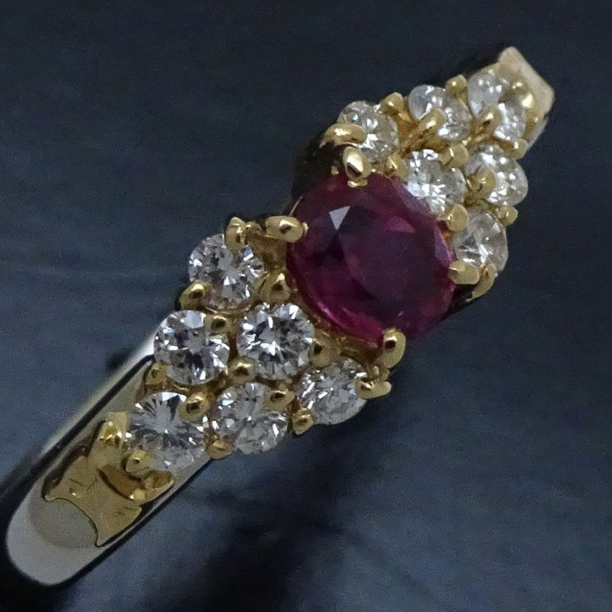 Celine Yellow Platinum 900 Band Ring (Pre-Owned)