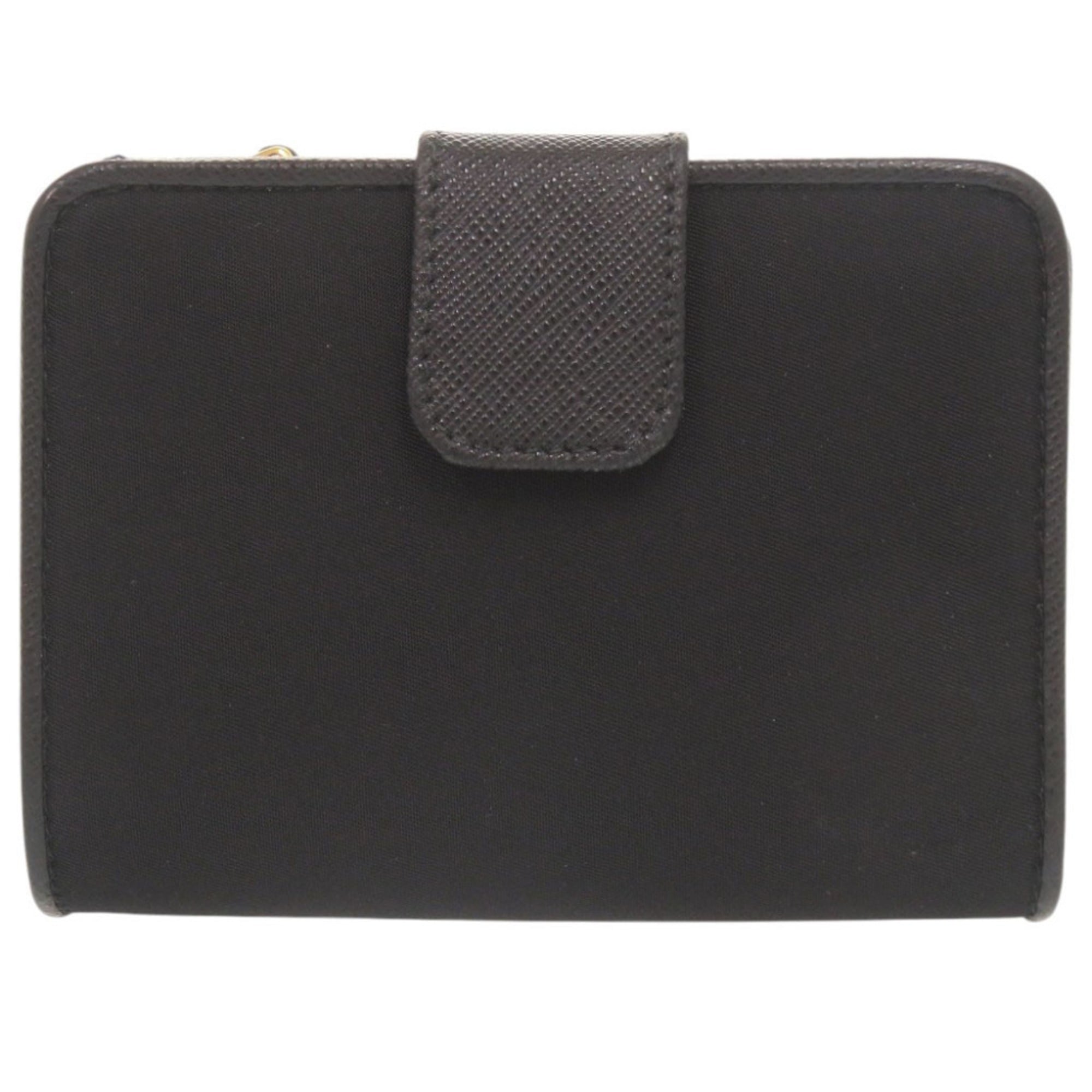 Prada Black Nylon Leather Wallet (Bi-Fold) (Pre-Owned)