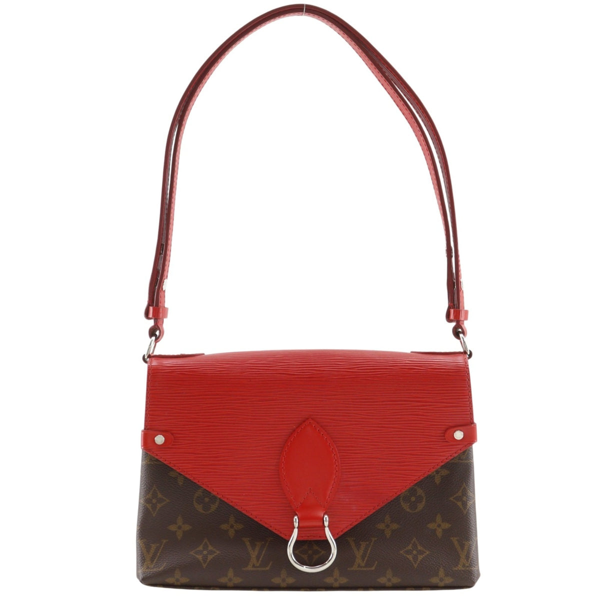 Louis Vuitton Monogram Brown Red Color Monogram Epi Leather Shoulder Bag (Pre-Owned)