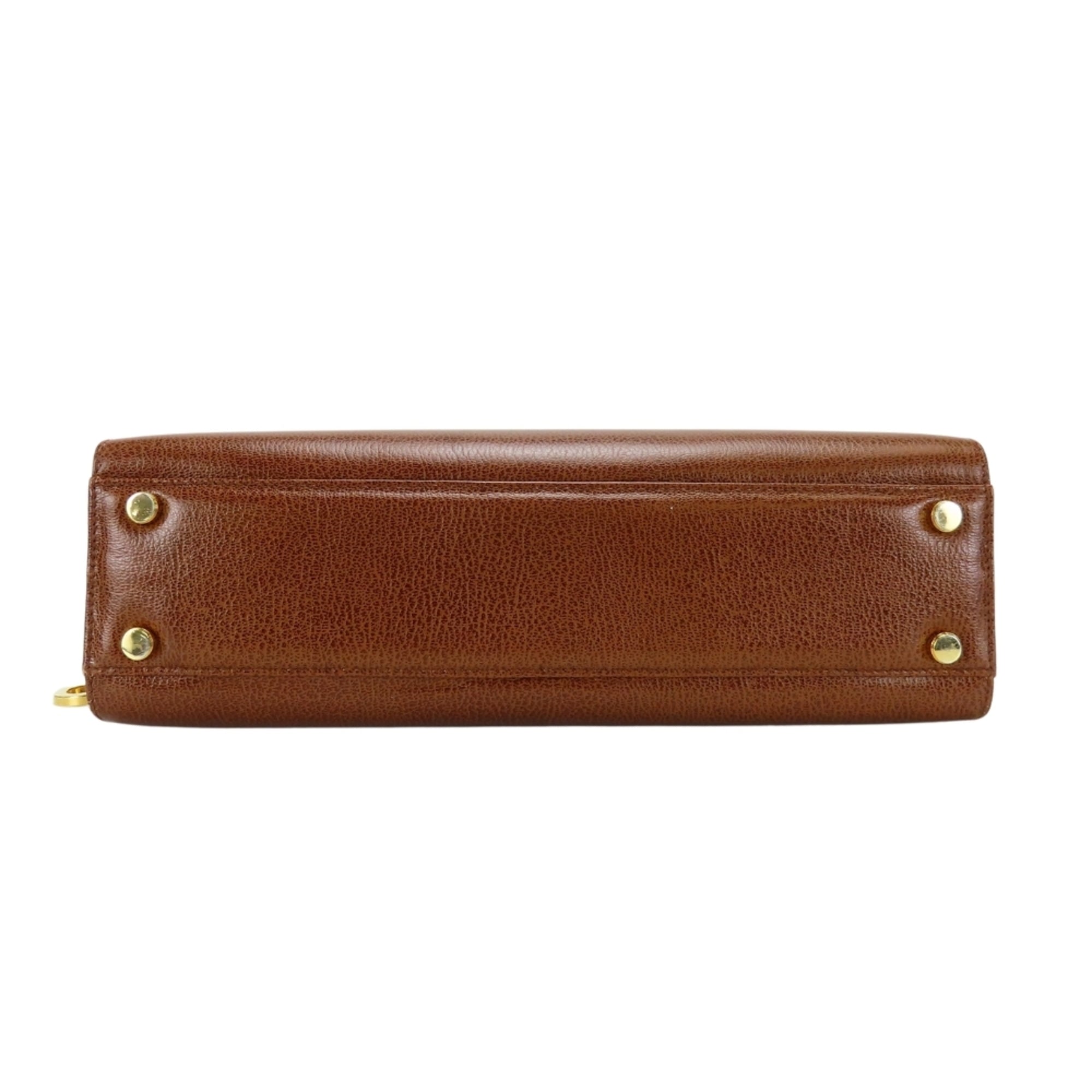 Salvatore Ferragamo Brown Leather Handbag (Pre-Owned)