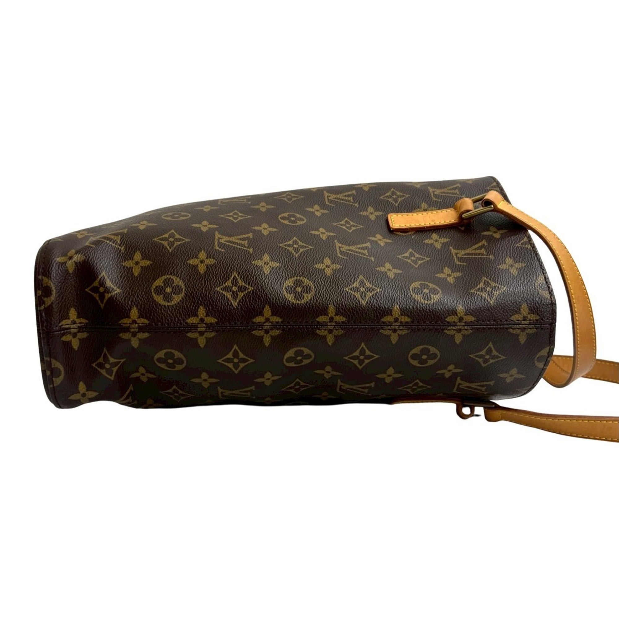 Louis Vuitton Brown Leather Pvc Handbag Tote Bag (Pre-Owned)
