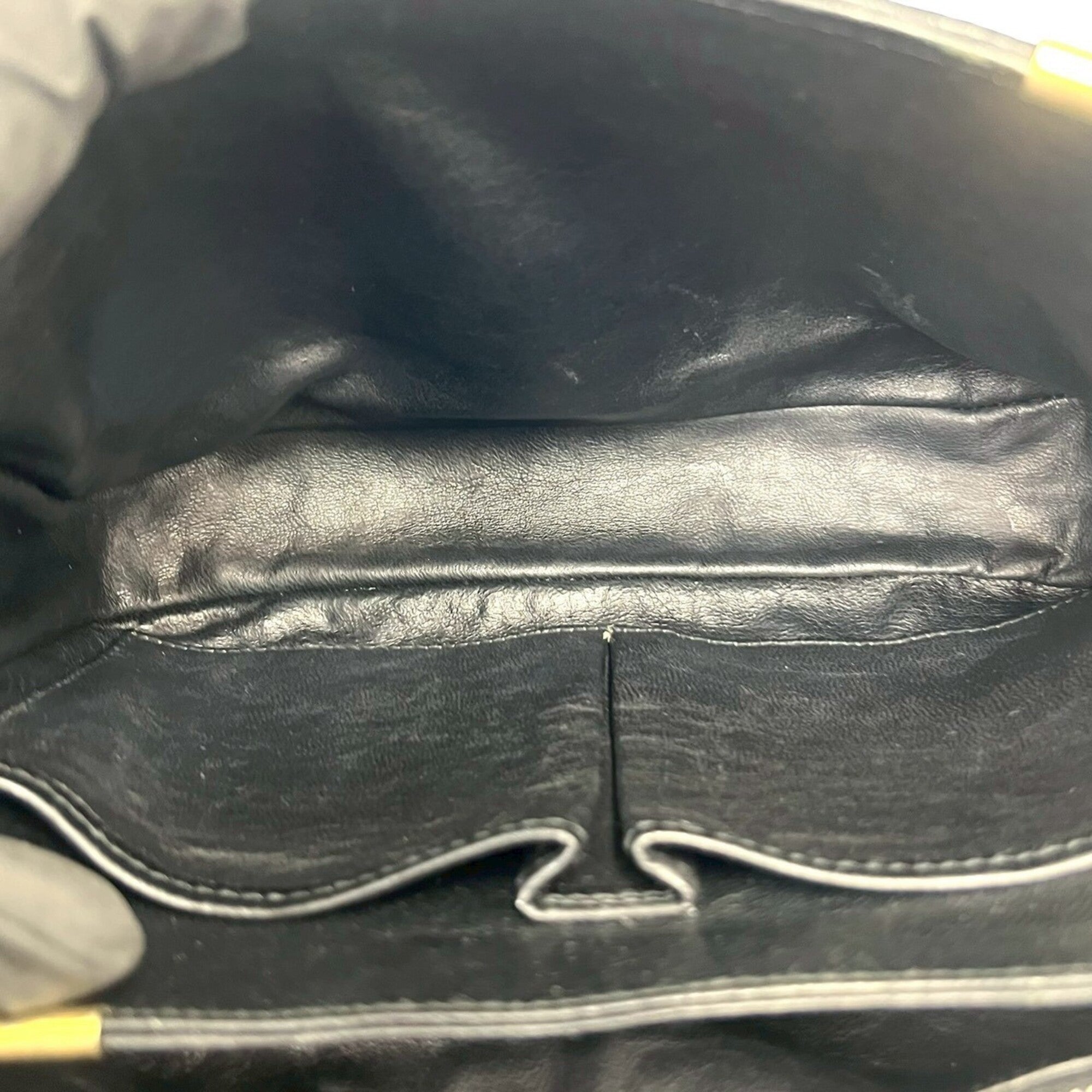 Celine Black Leather Pochette Shoulder Bag (Pre-Owned)