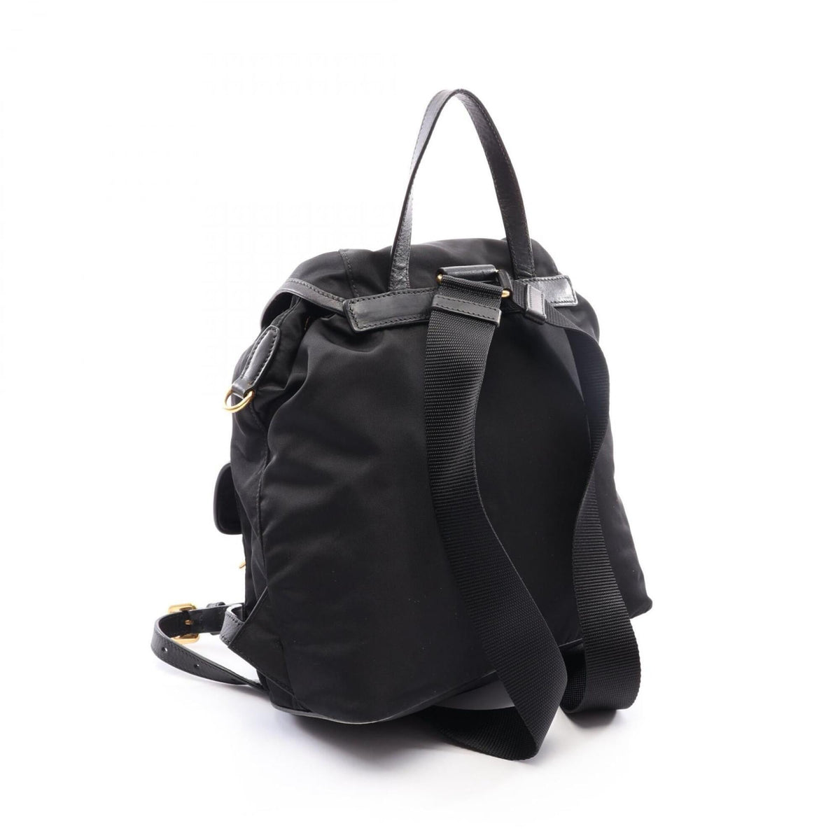 Prada Black Nylon Leather Backpack (Pre-Owned)