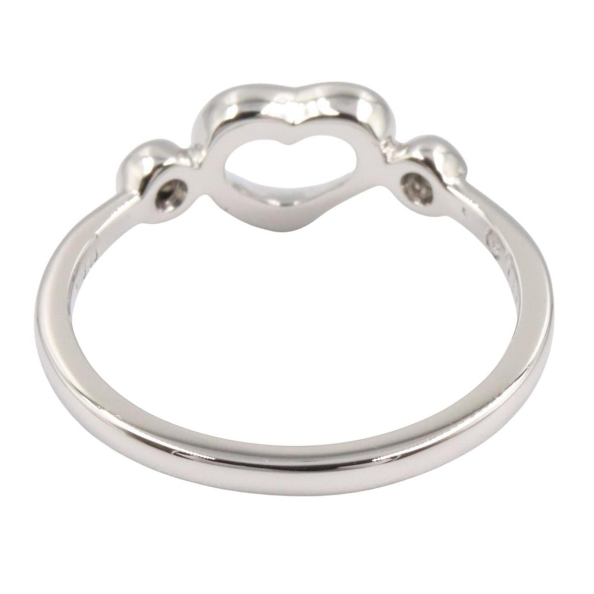 Tiffany Silver Clear Platinum 950 Band Ring (Pre-Owned)