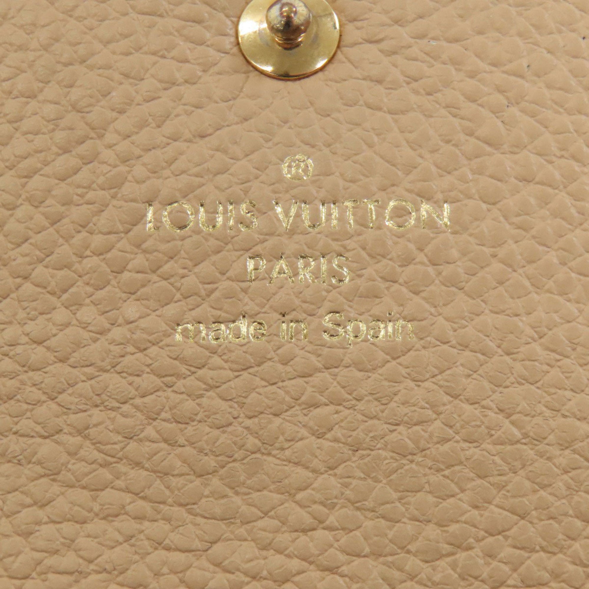 Louis Vuitton Beige Black Monogram Empreinte Long Wallet (Bi-Fold) (Pre-Owned)