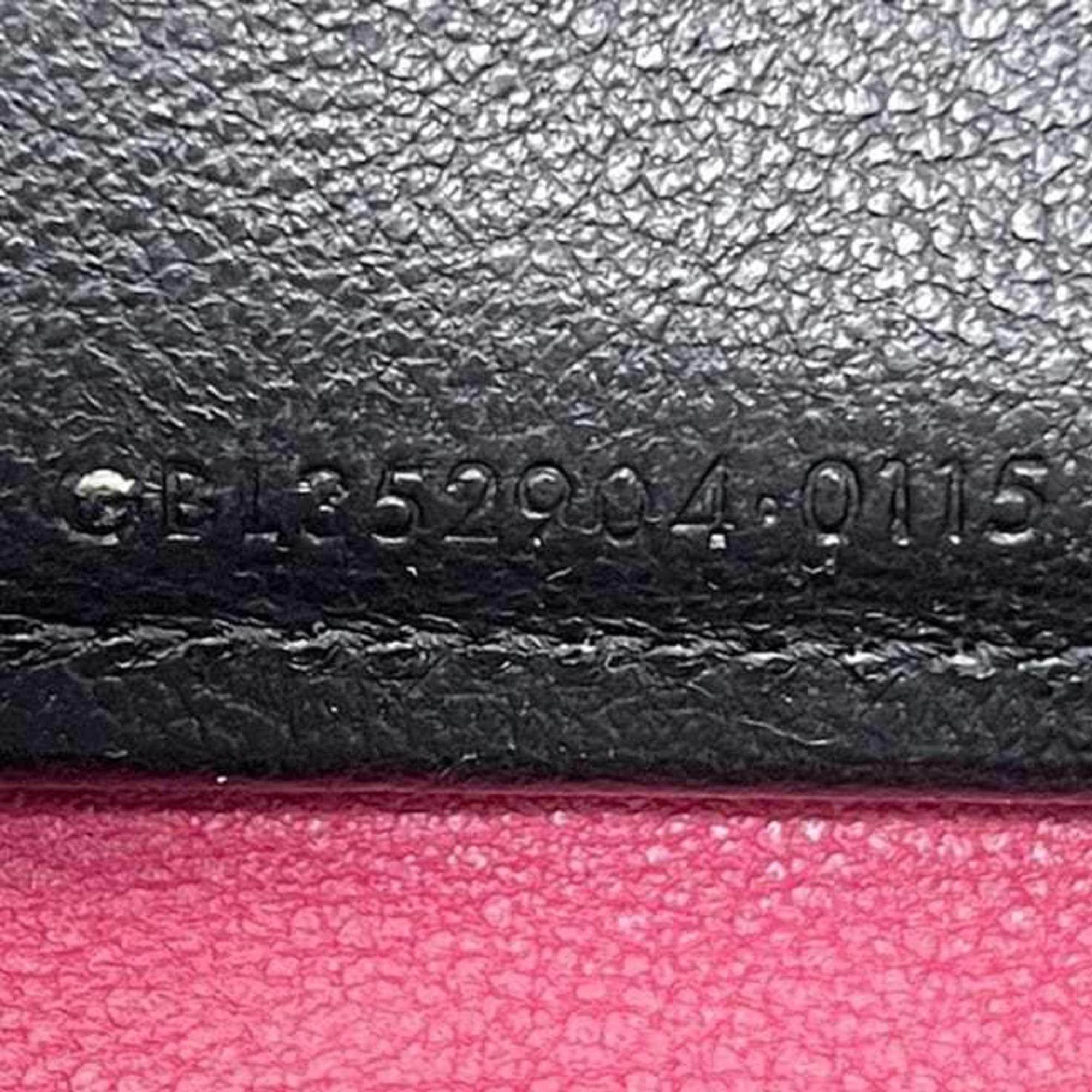 Yves Saint Laurent Pink Leather Long Wallet (Bi-Fold) (Pre-Owned)
