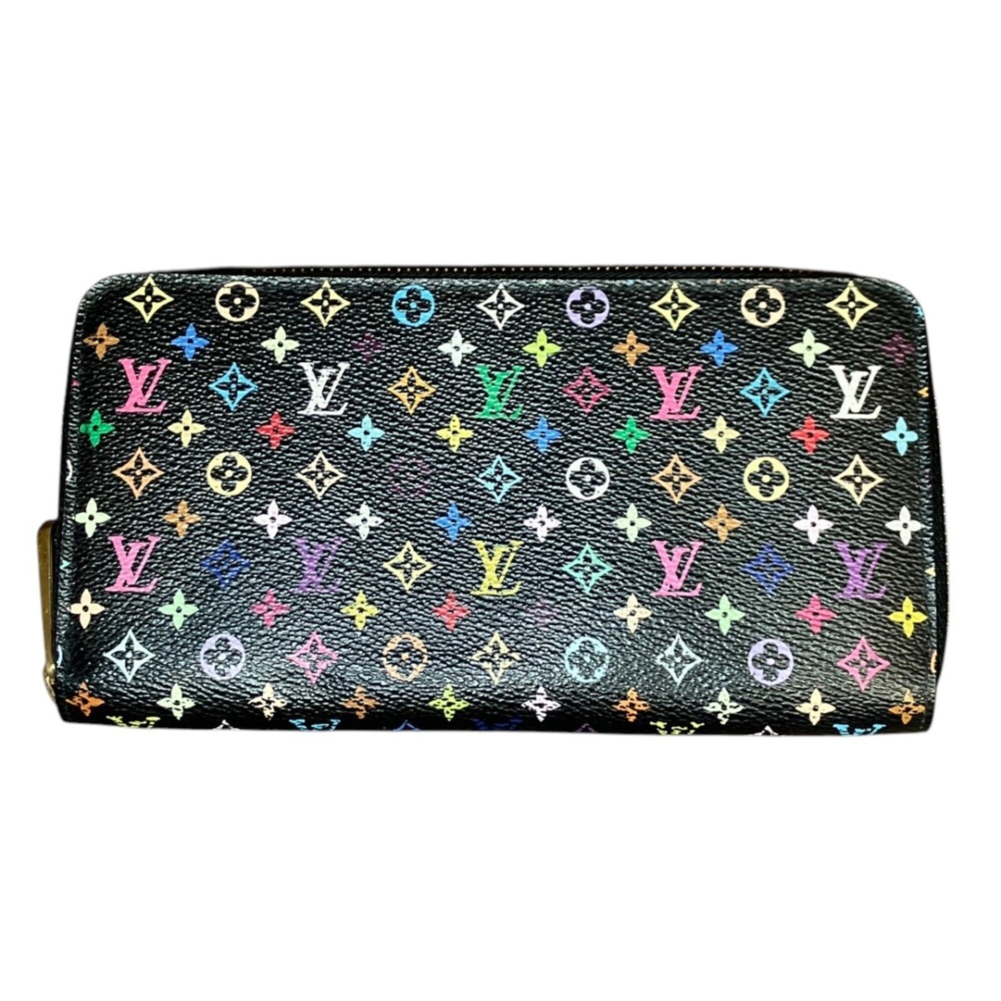 Louis Vuitton Black Multi-Color Noir Monogram Multicolore Long Wallet (Bi-Fold) (Pre-Owned)