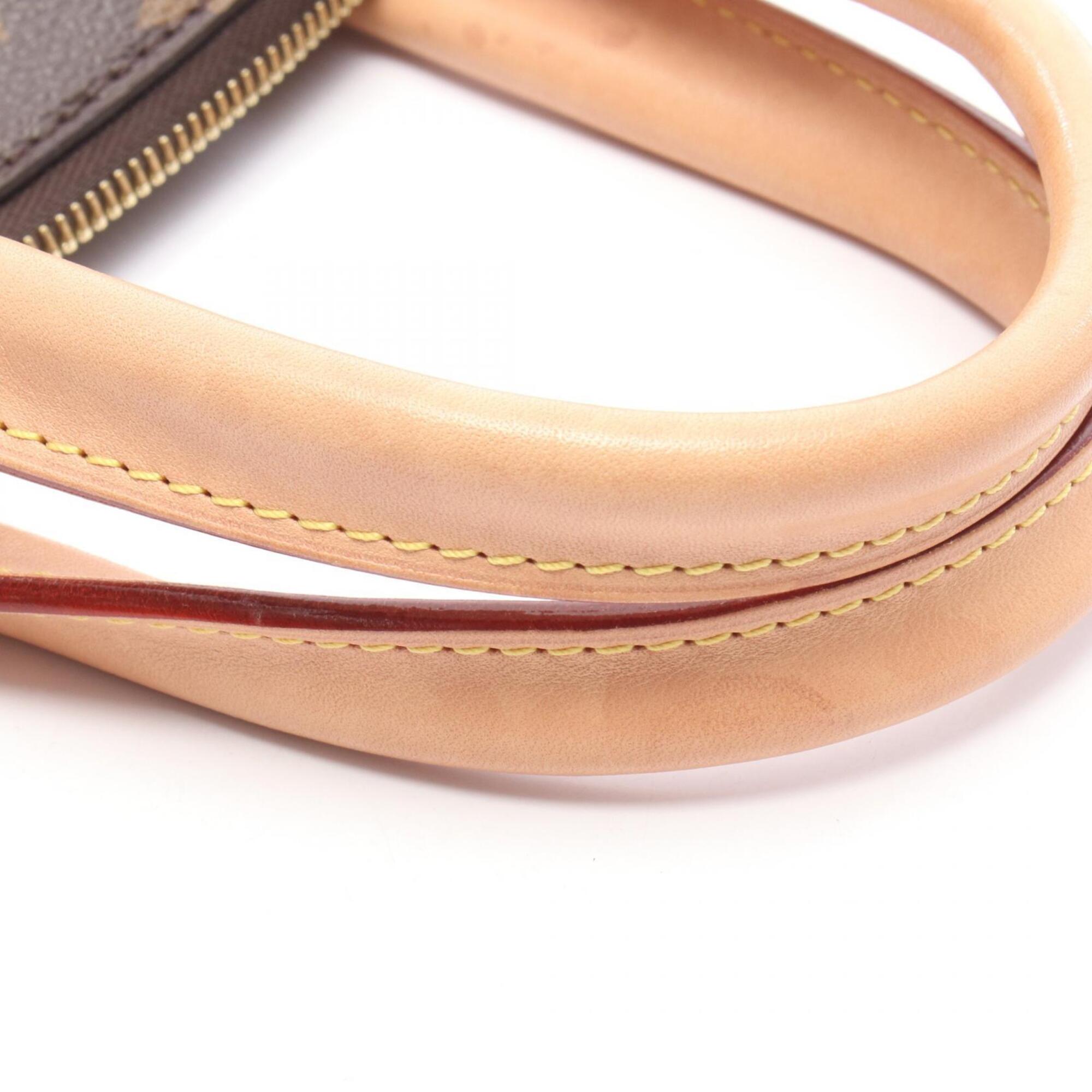 Louis Vuitton Monogram Brown Coated Canvas Leather Handbag (Pre-Owned)
