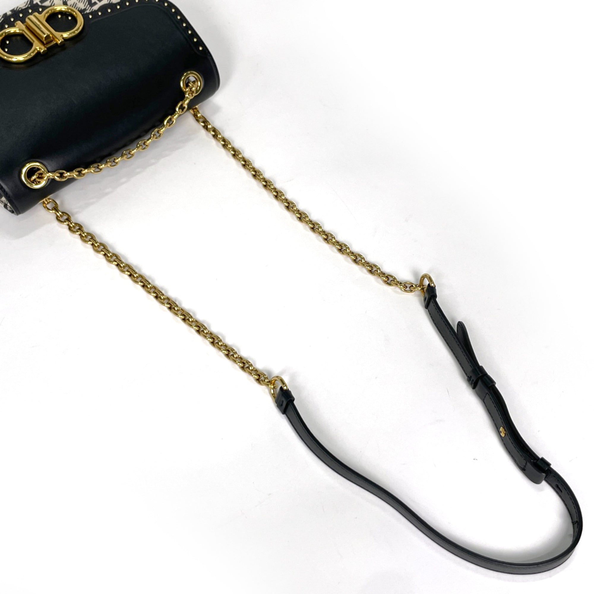 Salvatore Ferragamo Black Ivory Canvas Leather Shoulder Bag (Pre-Owned)