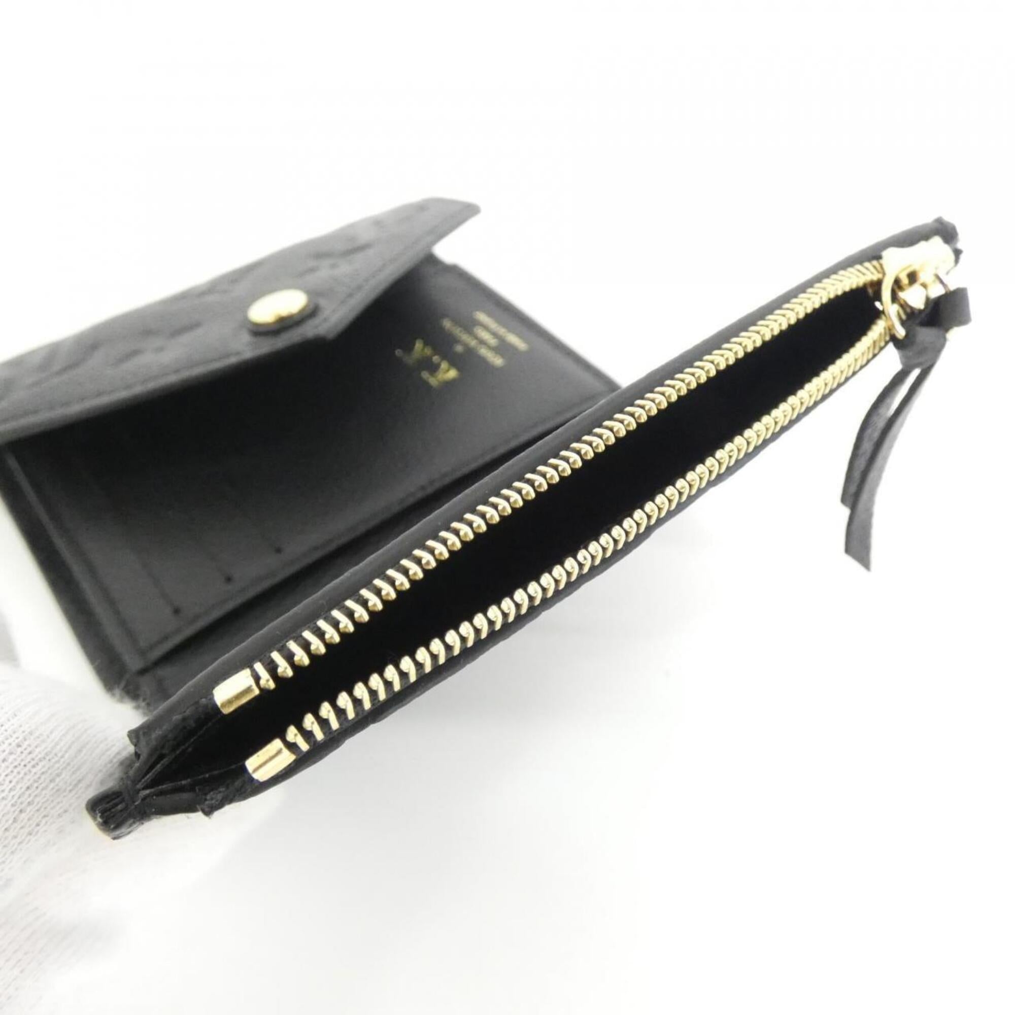 Louis Vuitton Monogram Empreinte Black Leather Wallet (Tri-Fold) (Pre-Owned)