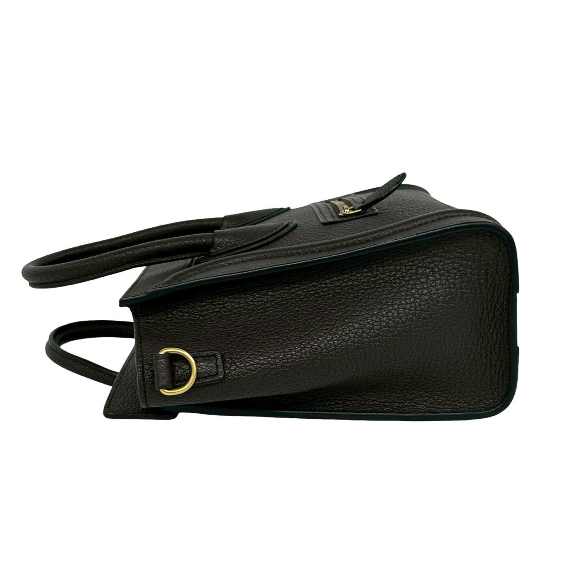 Celine Brown Leather Handbag Shoulder Bag Tote Bag (Pre-Owned)