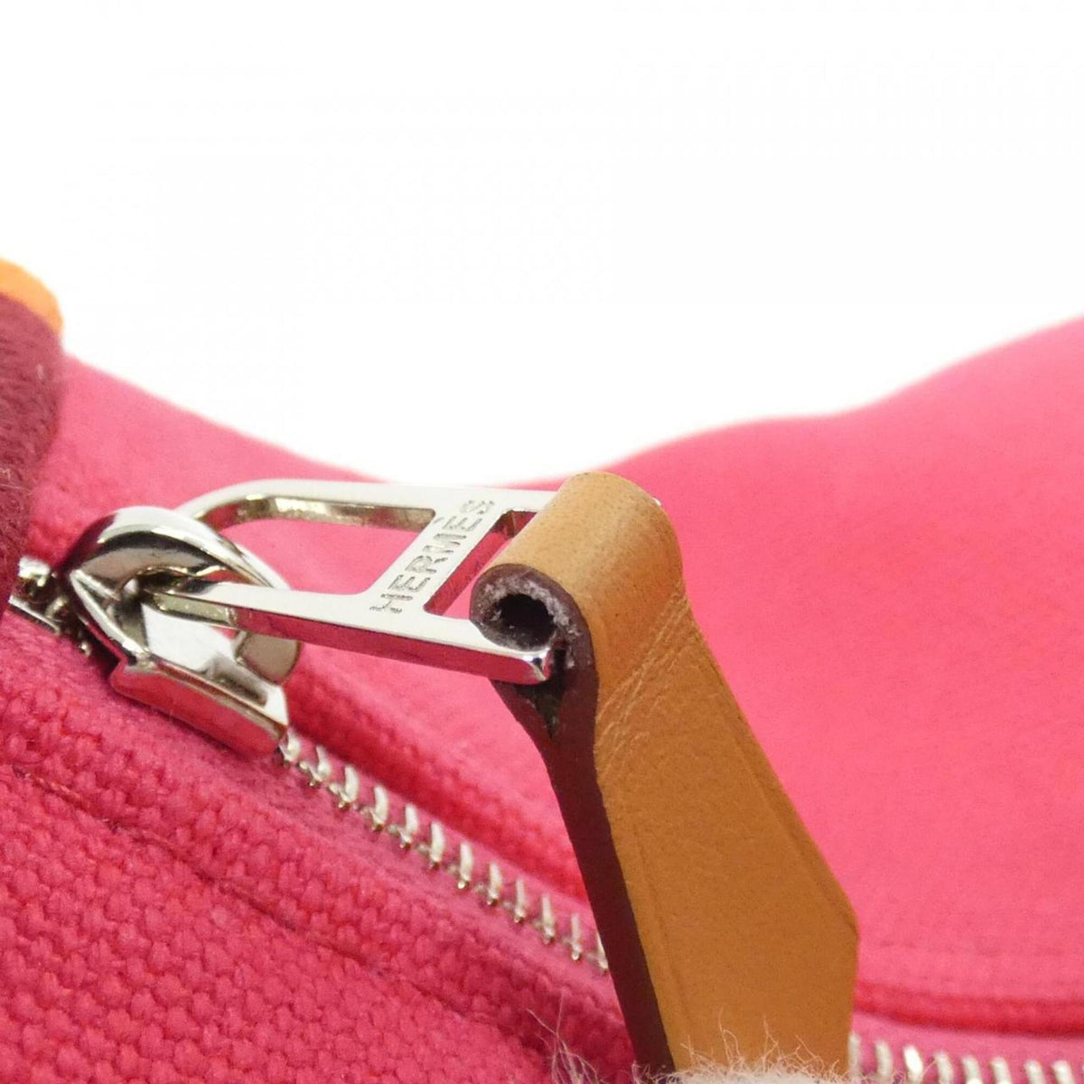 Hermes Pink Canvas Handbag Pouch (Pre-Owned)