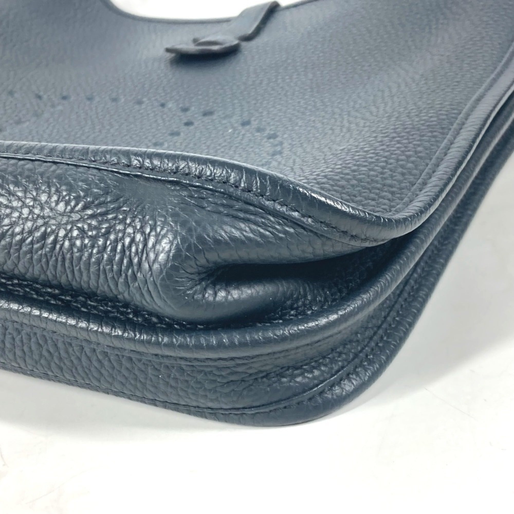 Hermes Navy Taurillon Clemence Leather Shoulder Bag (Pre-Owned)