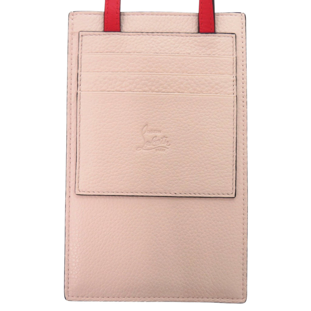 Christian Louboutin Pink Red Color Leather Shoulder Bag (Pre-Owned)
