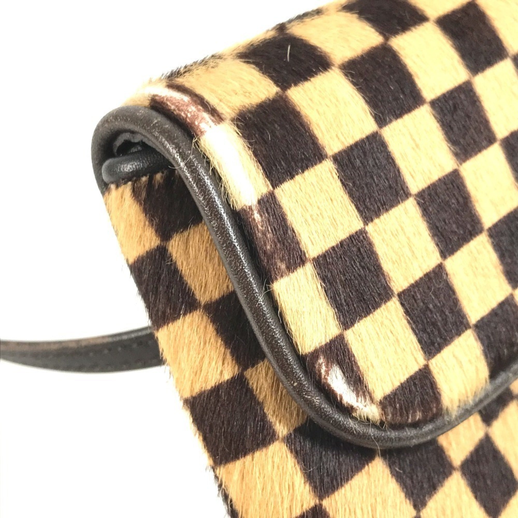 Louis Vuitton Damier Sauvage Brown Leather Shoulder Bag (Pre-Owned)