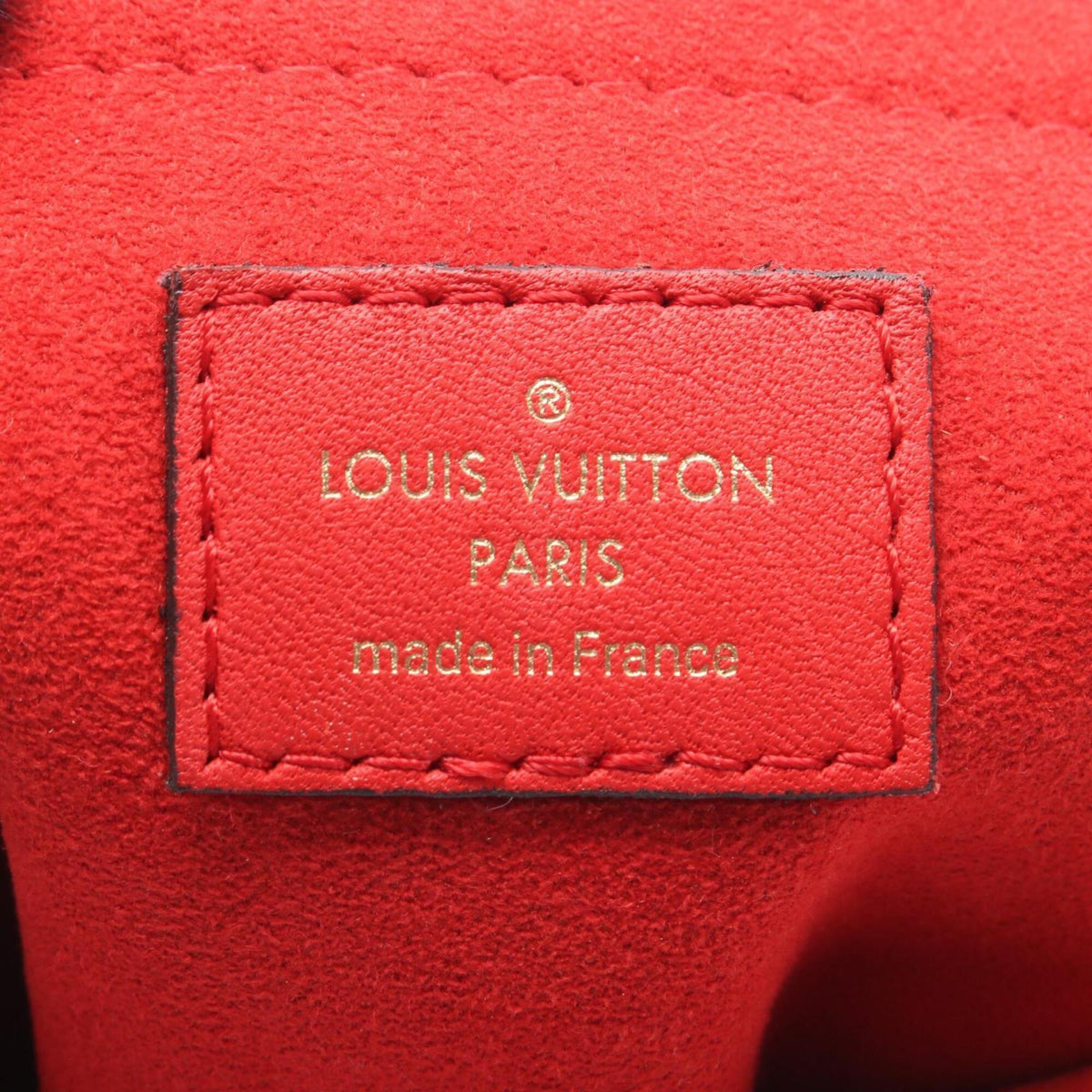 Louis Vuitton Brown Monogram Red Color Coated Canvas Handbag (Pre-Owned)