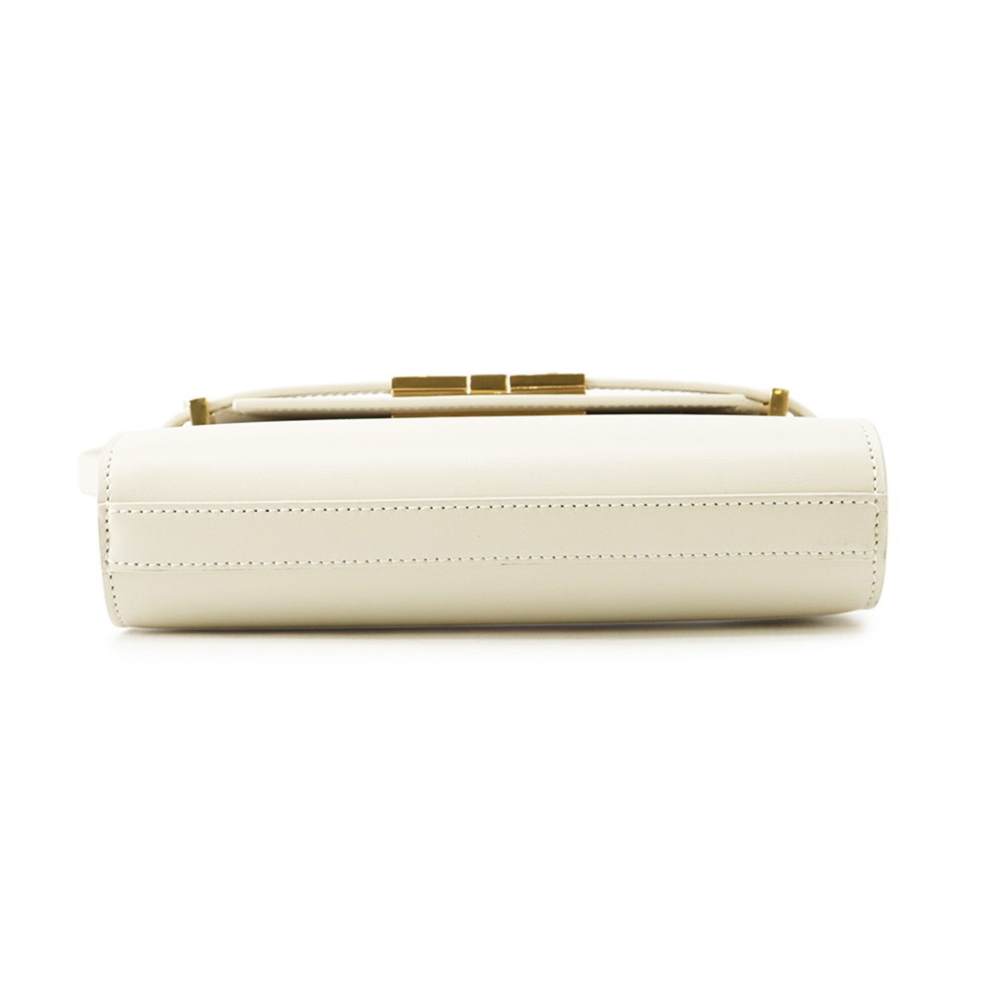 Saint Laurent White Leather Handbag Shoulder Bag (Pre-Owned)