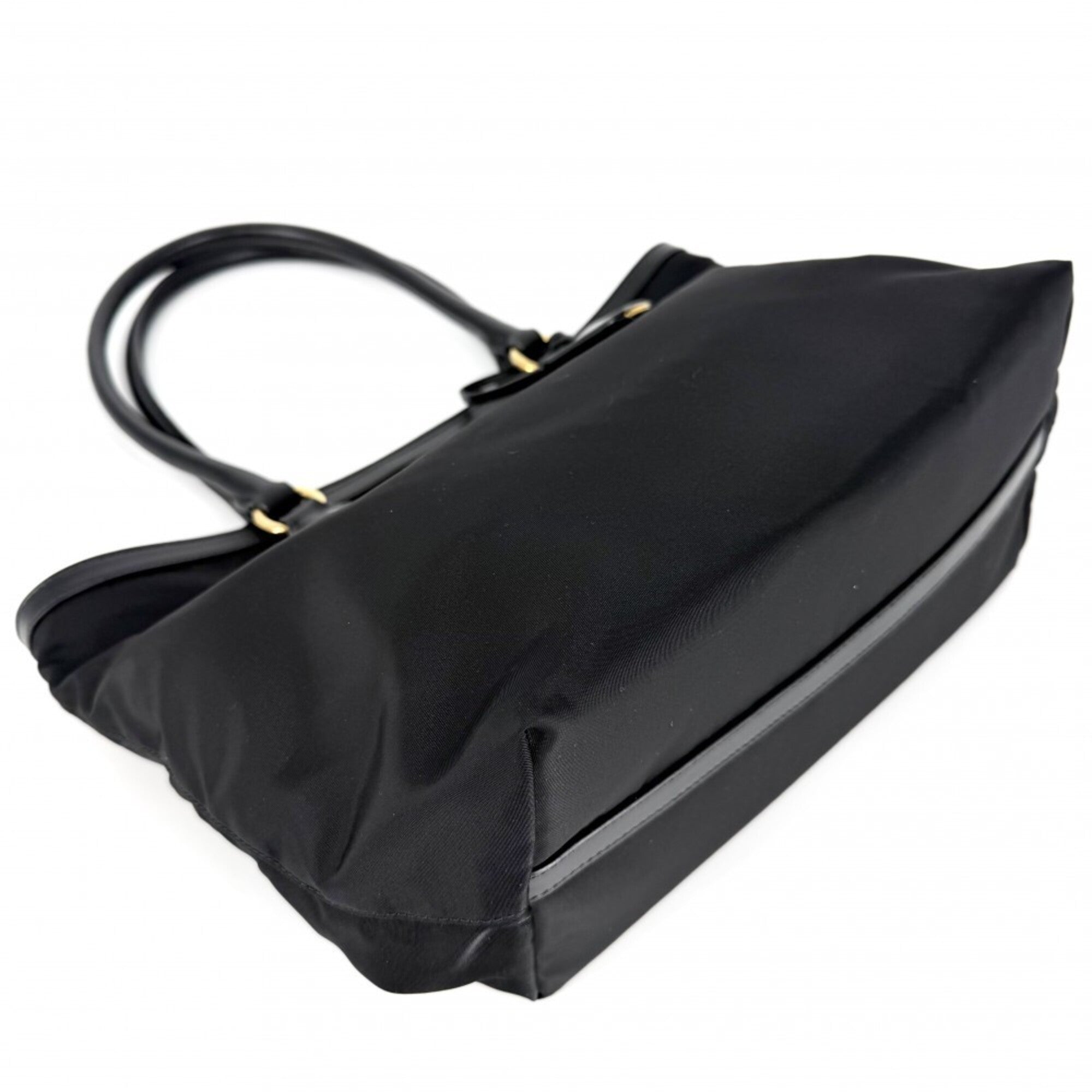 Prada Black Nylon Handbag Tote Bag (Pre-Owned)