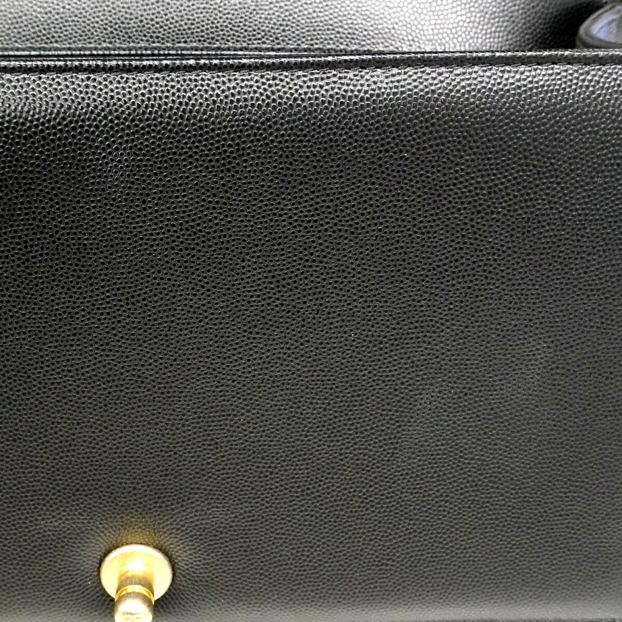 Chanel Black Grained Calfskin Shoulder Bag (Pre-Owned)