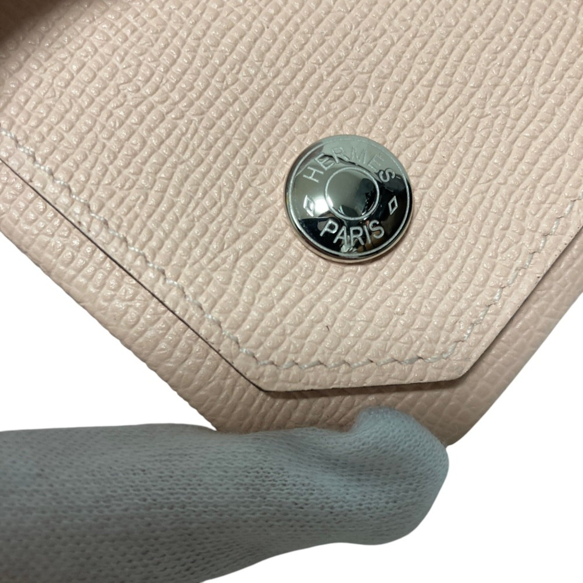 Hermes Rose Eglantine Epsom Leather Coin Purse/Coin Case (Pre-Owned)