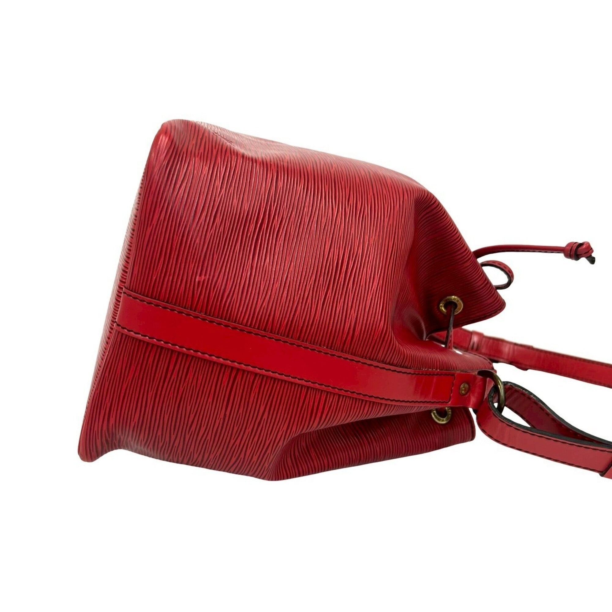 Louis Vuitton Red Color Leather Shoulder Bag (Pre-Owned)