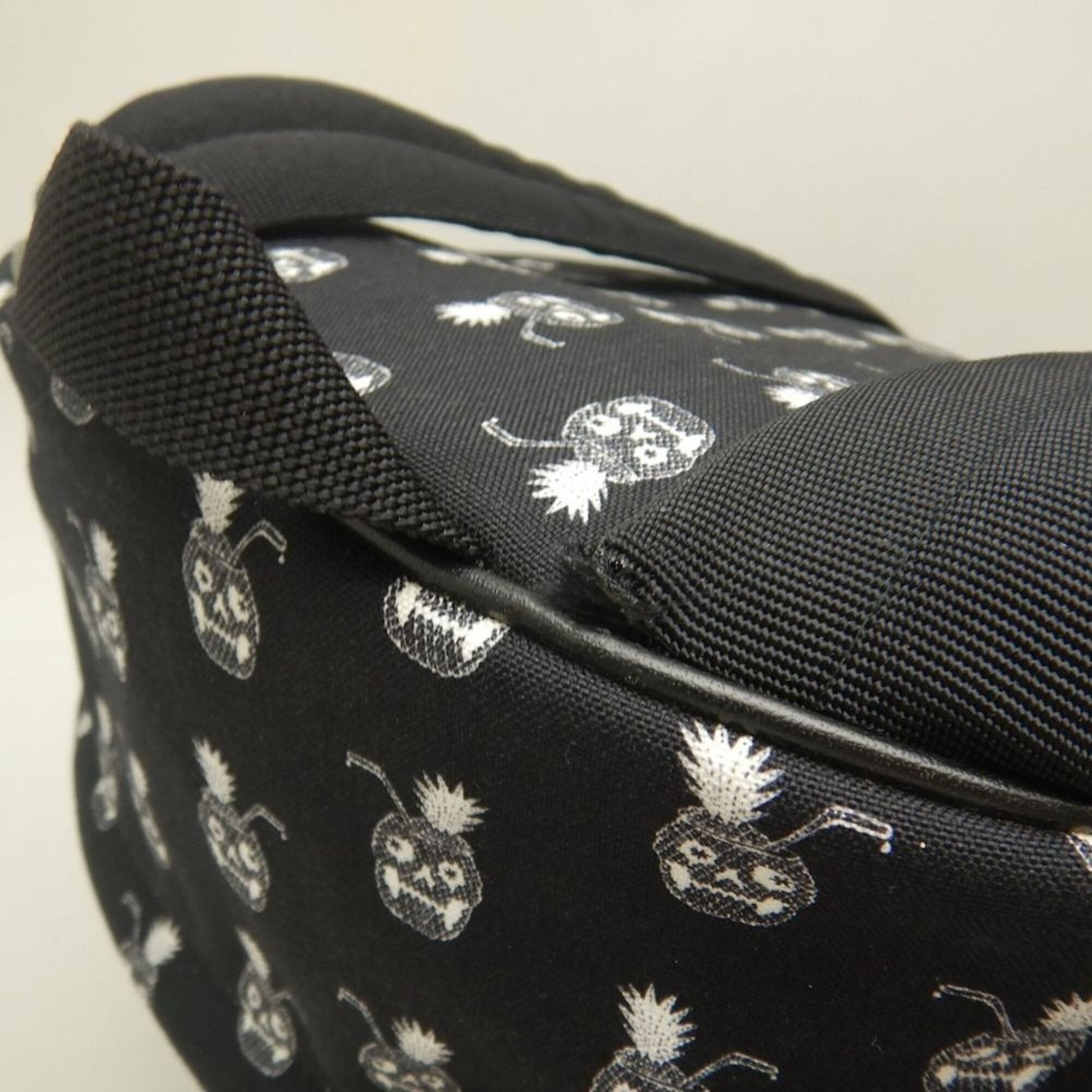 Saint Laurent Black White Canvas Backpack (Pre-Owned)