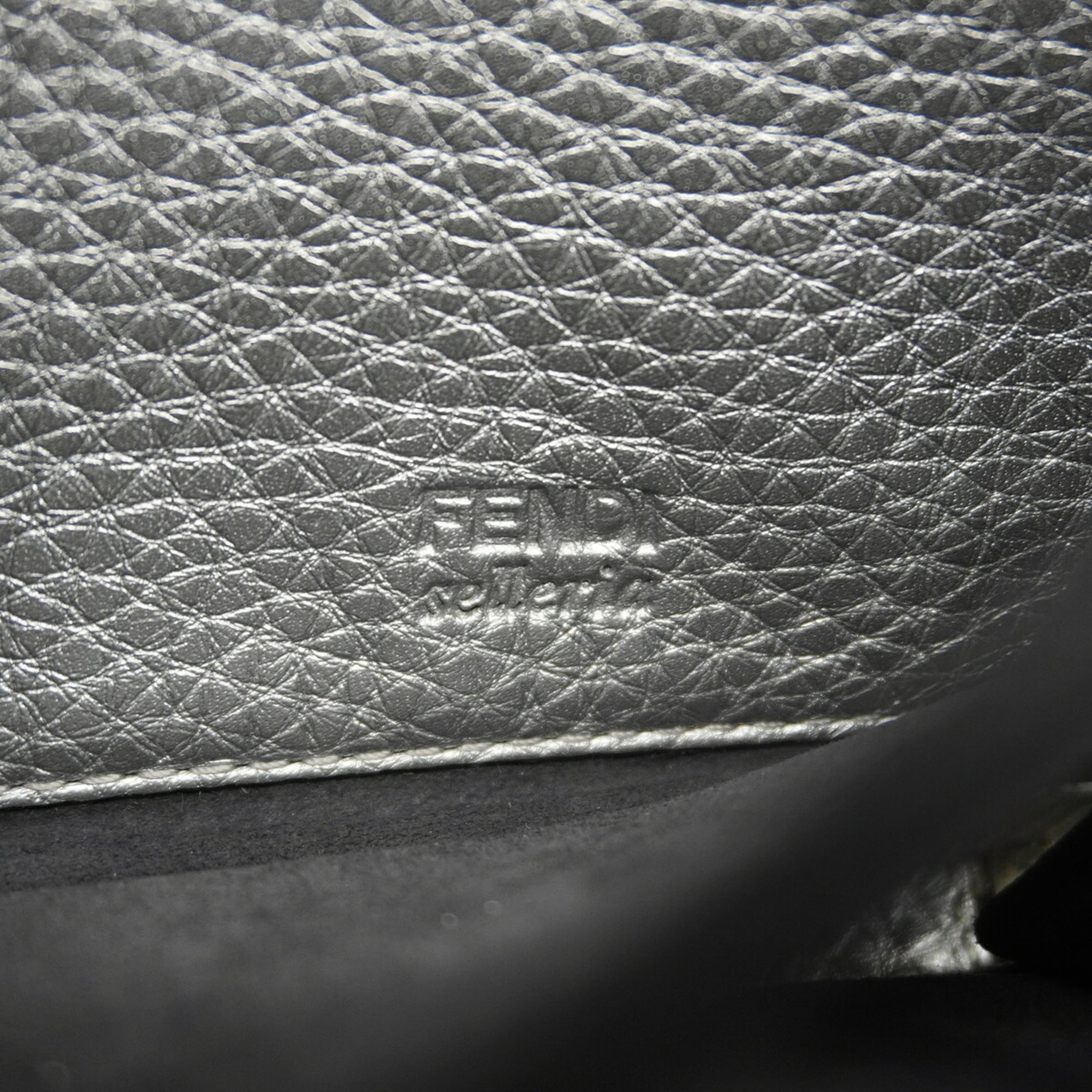 Fendi Silver Leather Long Wallet (Bi-Fold) (Pre-Owned)