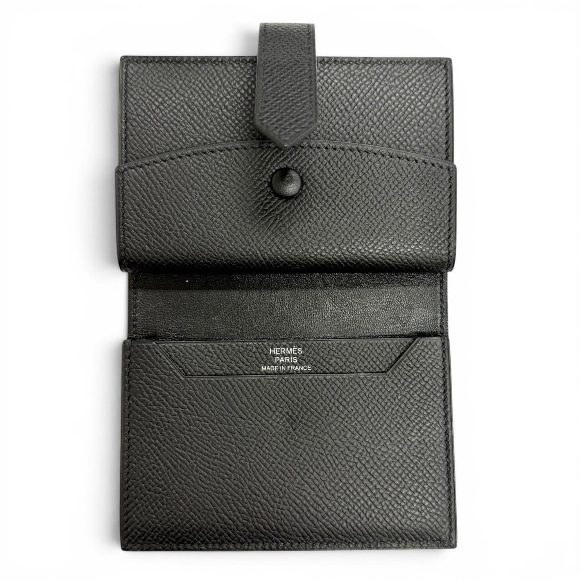 Hermes Black Epsom Leather Wallet (Bi-Fold) (Pre-Owned)