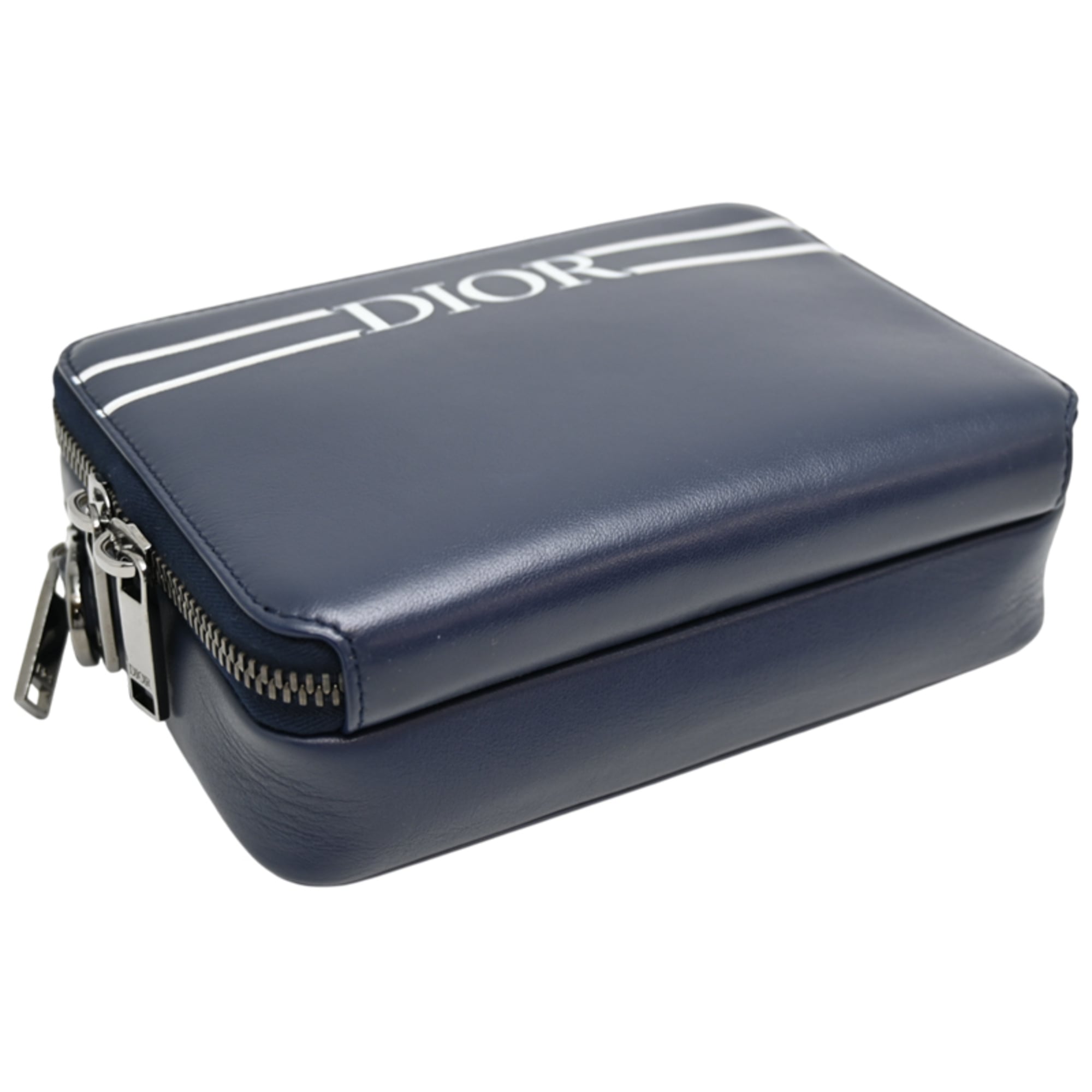 Dior Homme Navy Leather Shoulder Bag (Pre-Owned)