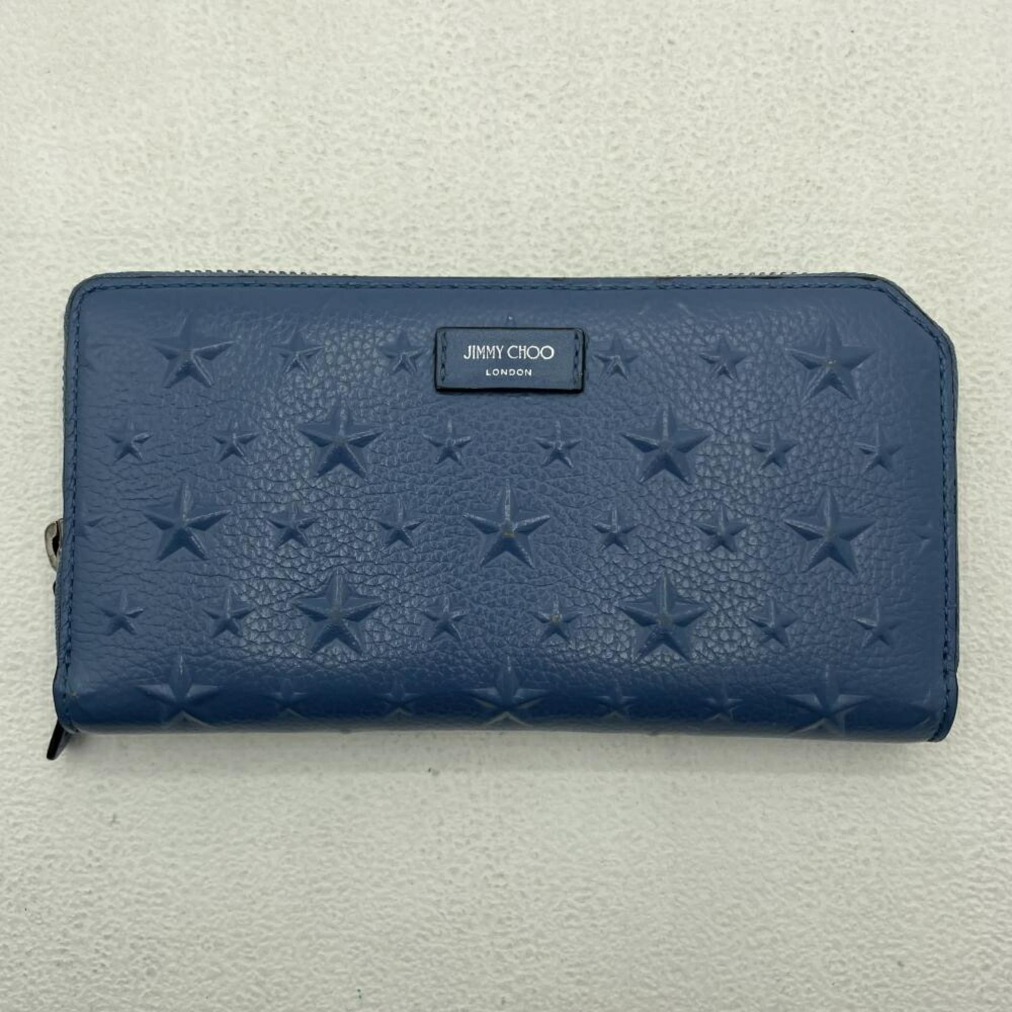 Jimmy Choo Blue Long Wallet (Bi-Fold) (Pre-Owned)