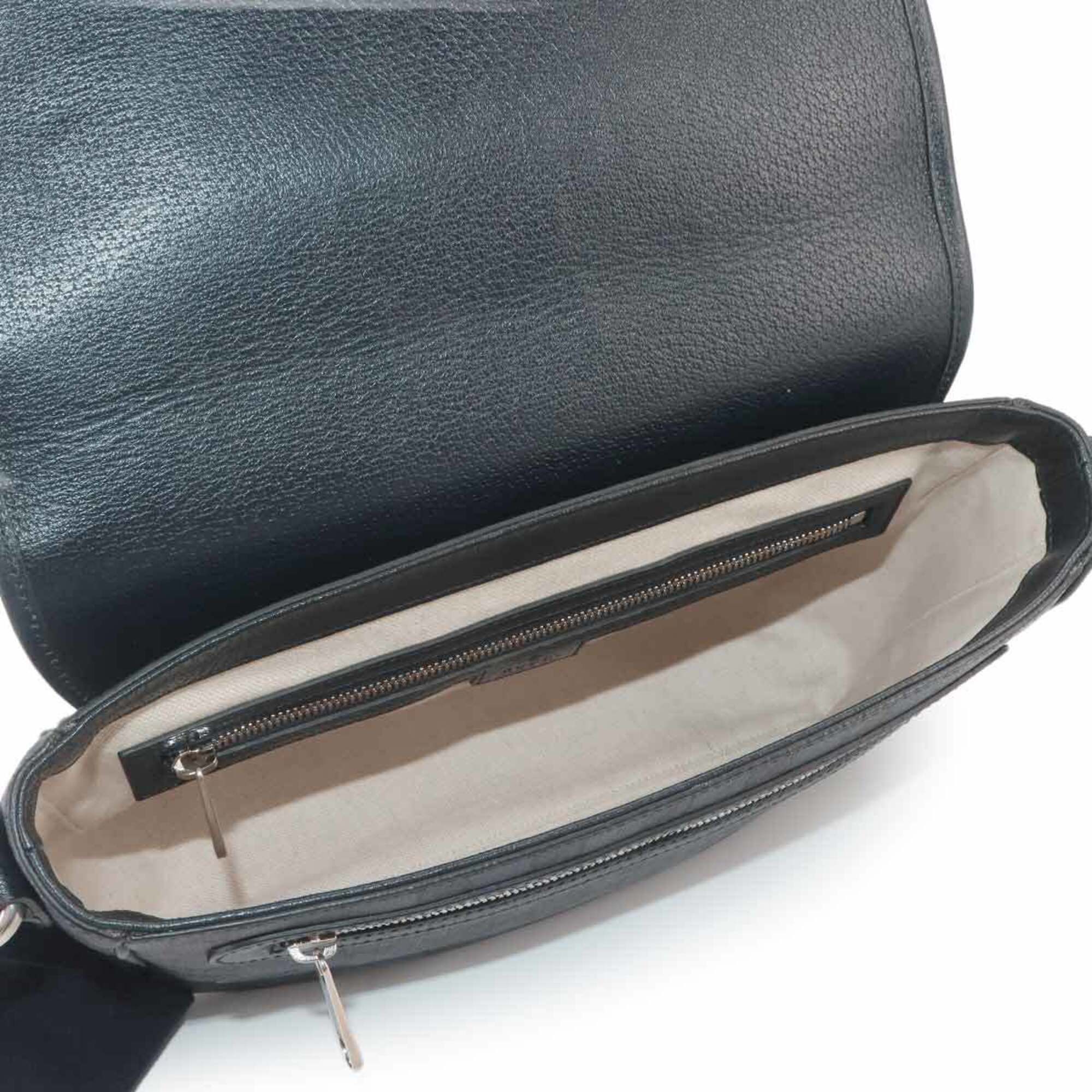 Gucci Navy Gg Supreme Leather Handbag Messenger Bag Shoulder Bag (Pre-Owned)
