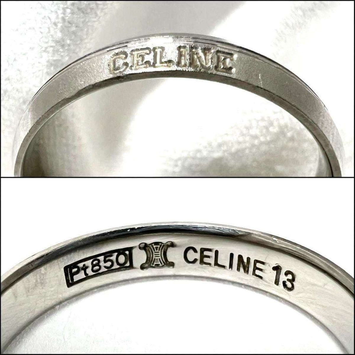 Celine Platinum 850 Band Ring (Pre-Owned)