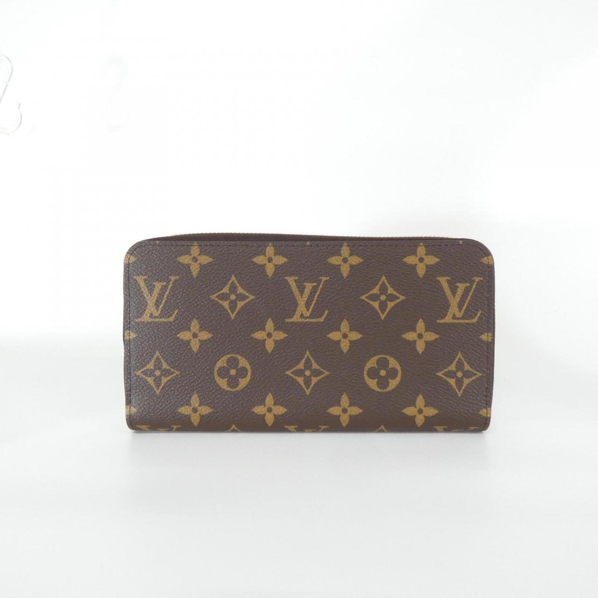 Louis Vuitton Marron Coated Canvas Long Wallet (Bi-Fold) (Pre-Owned)