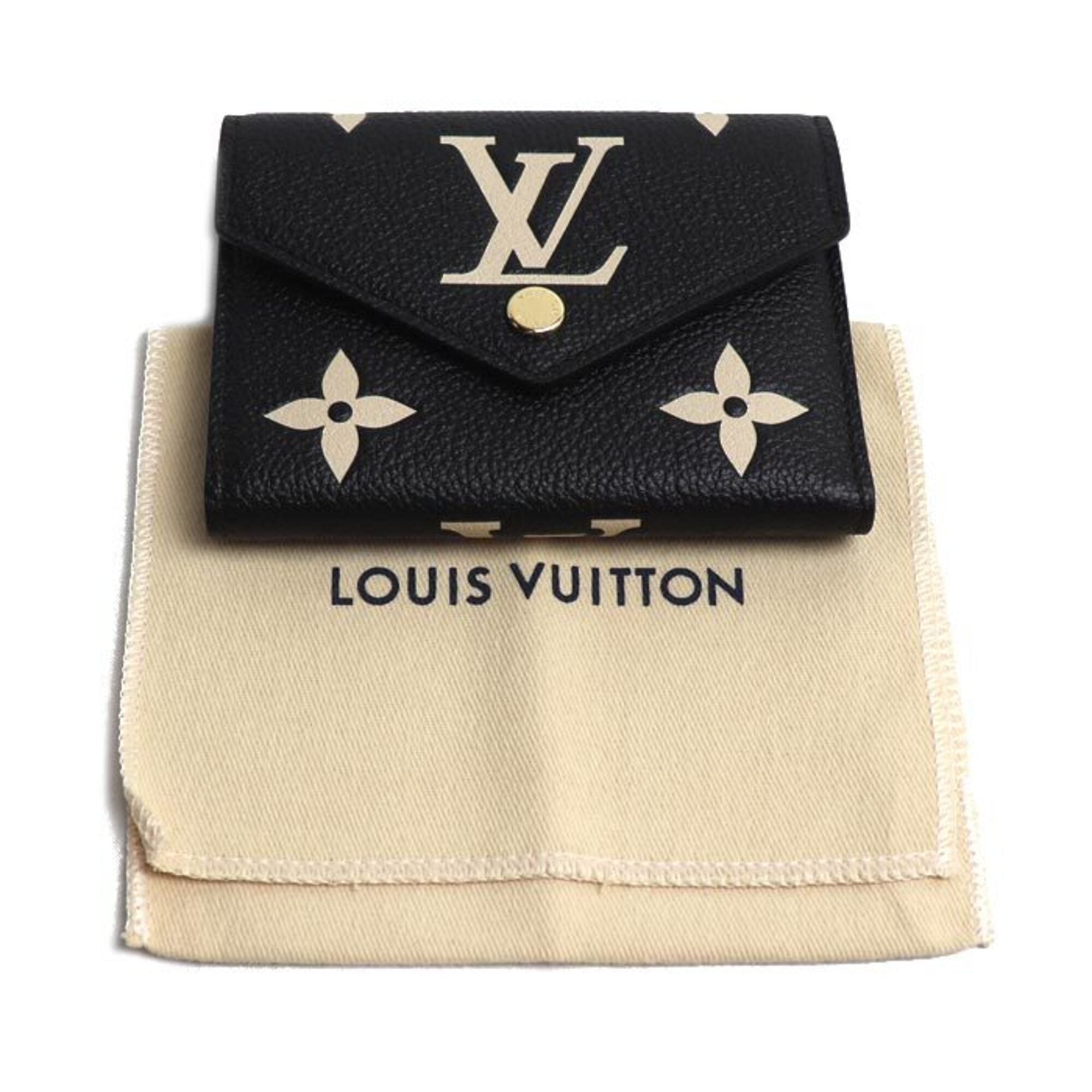 Louis Vuitton Black Monogram Empreinte Wallet (Tri-Fold) (Pre-Owned)