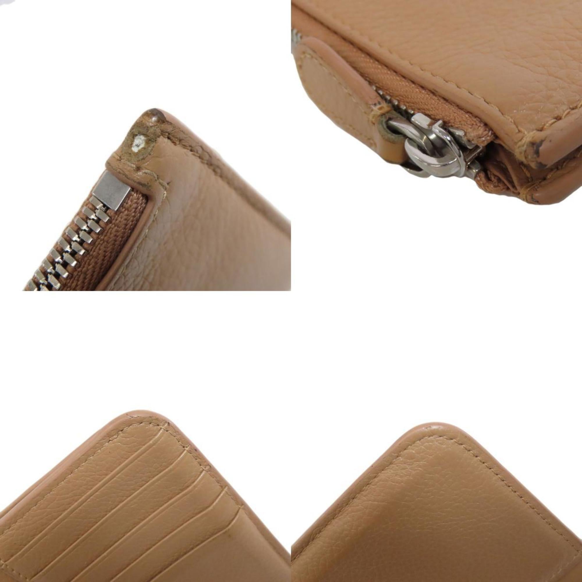 Balenciaga Beige Leather Coin Purse/Coin Case (Pre-Owned)
