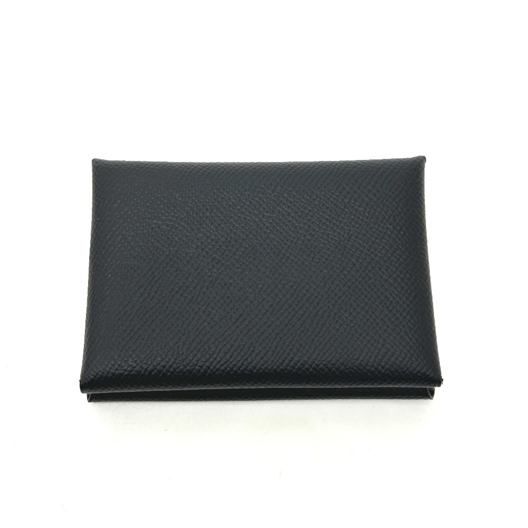 Hermes Black Epsom Leather Coin Purse/Coin Case (Pre-Owned)