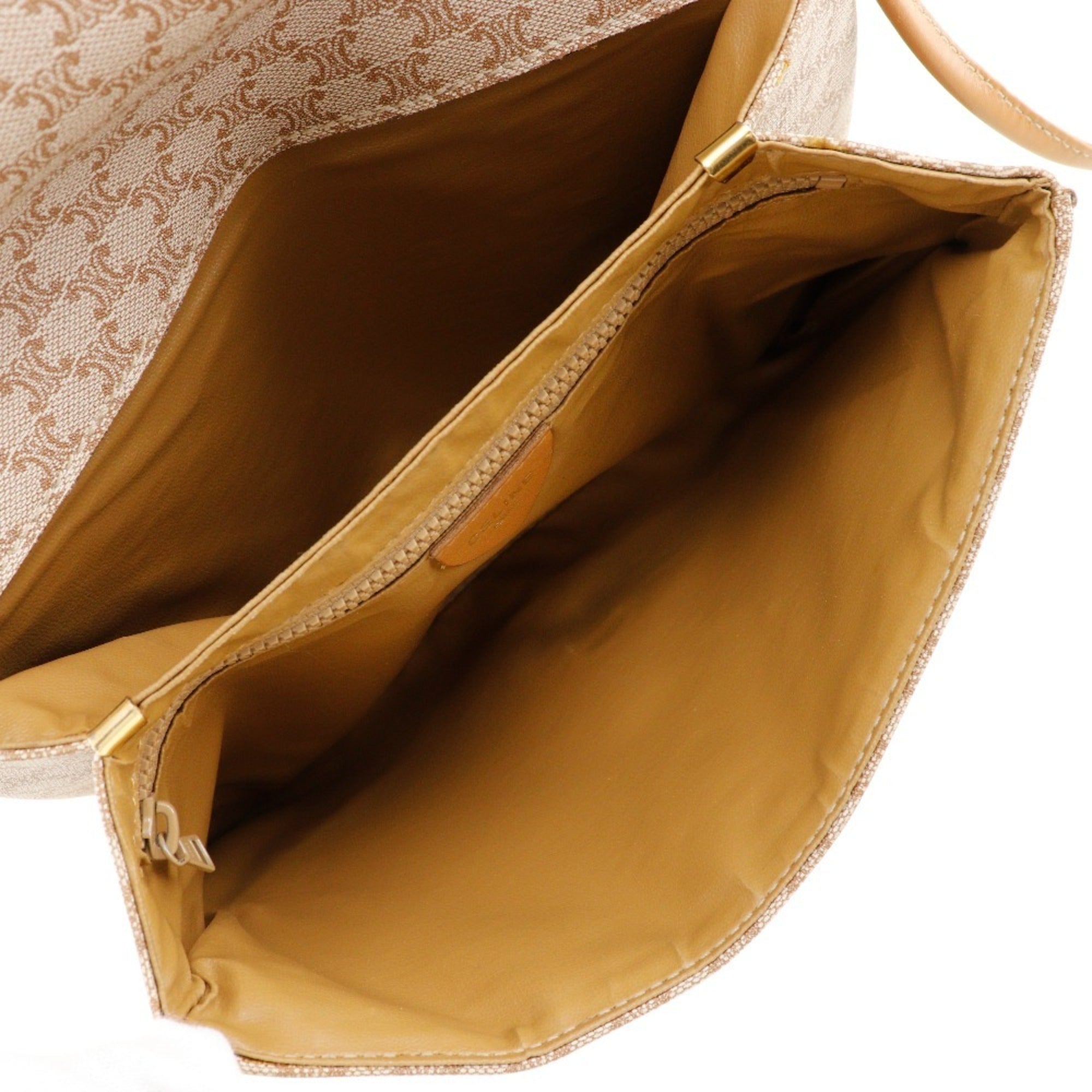 Celine Macadam Beige Pvc Leather Shoulder Bag (Pre-Owned)