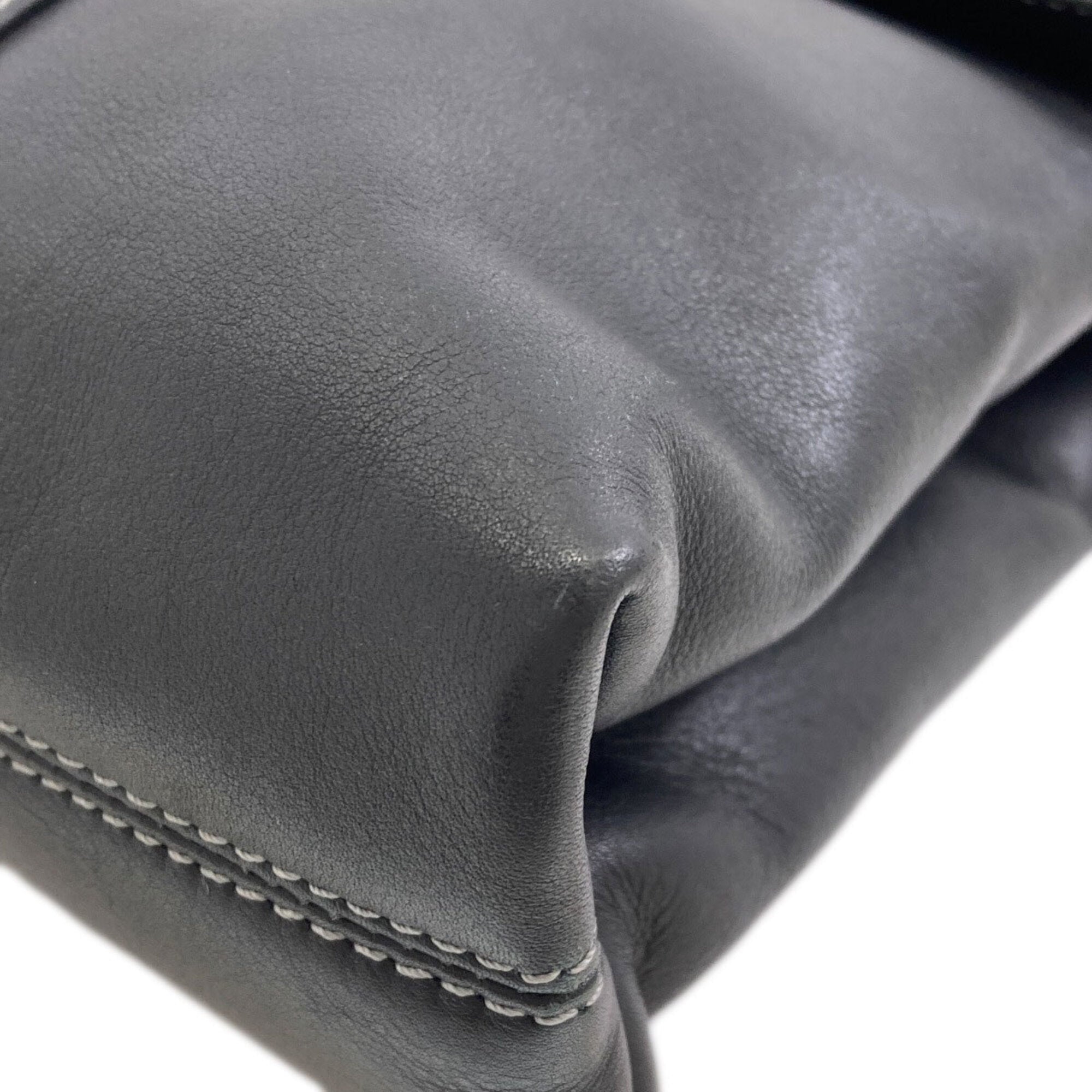 Bvlgari Black Leather Handbag (Pre-Owned)