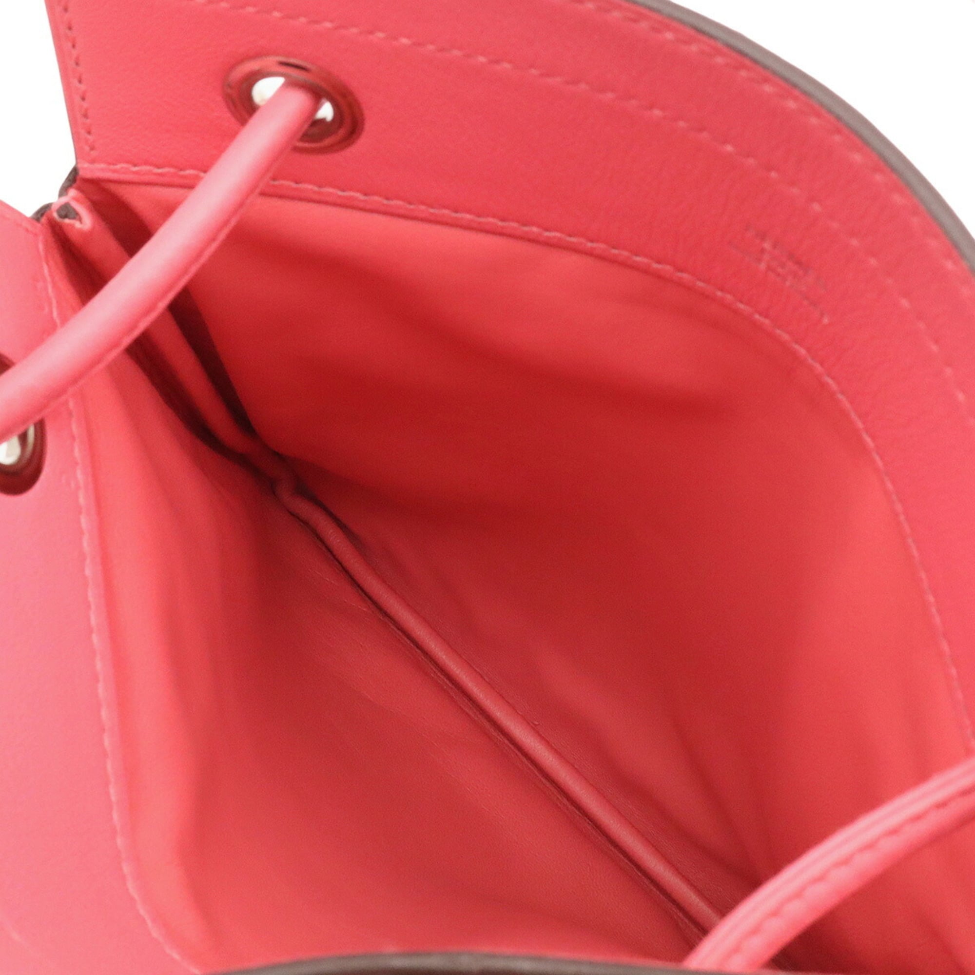 Hermes Rose Azalee Swift Leather Pochette Shoulder Bag (Pre-Owned)