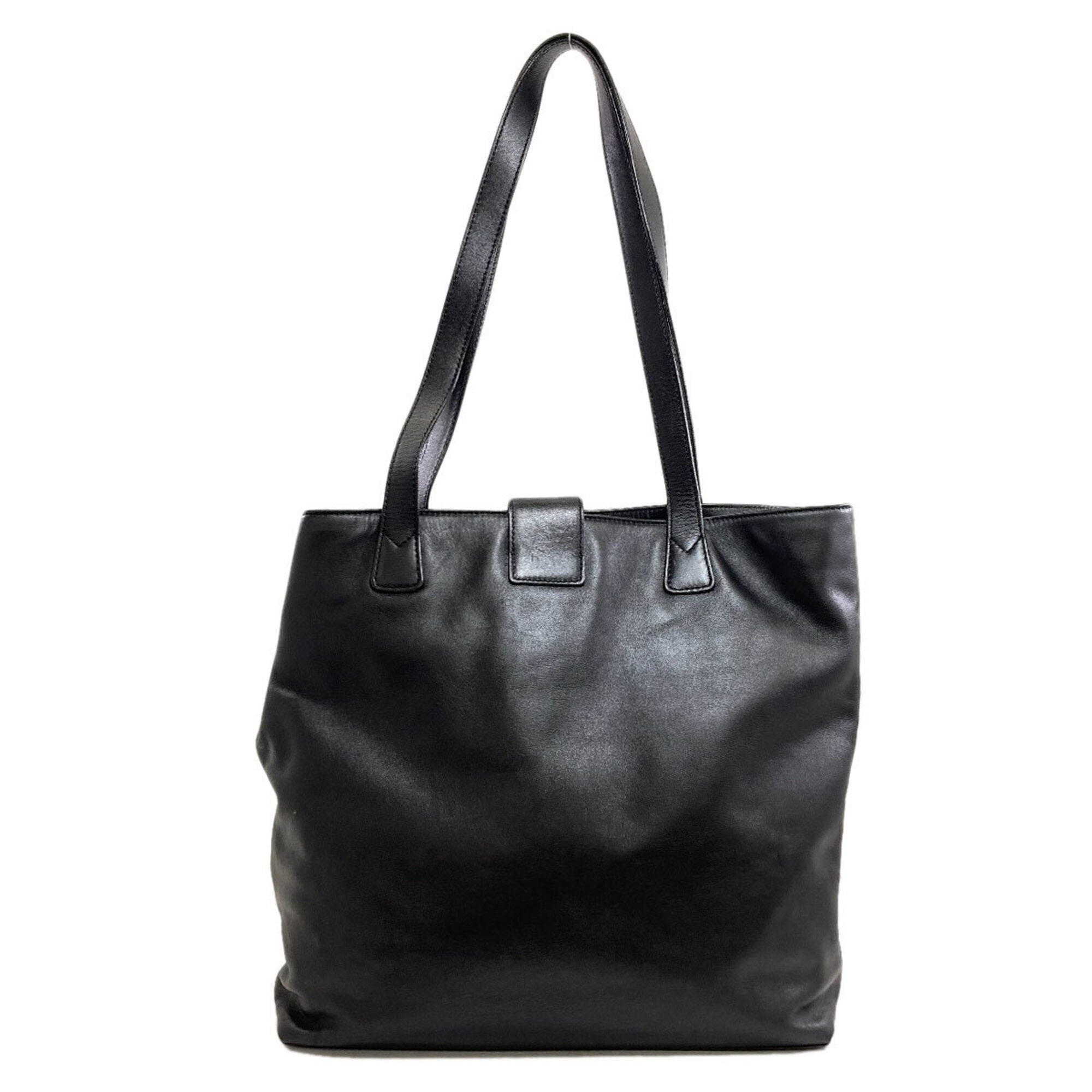 Chanel Black Leather Tote Bag (Pre-Owned)