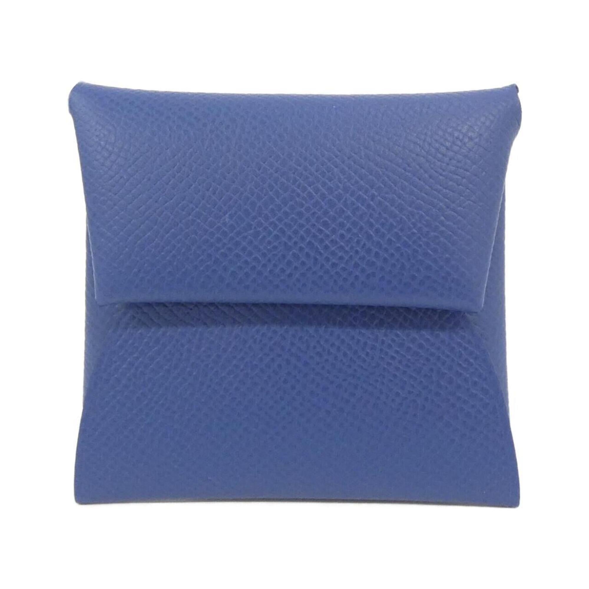 Hermes Blue Epsom Leather Coin Purse/Coin Case (Pre-Owned)
