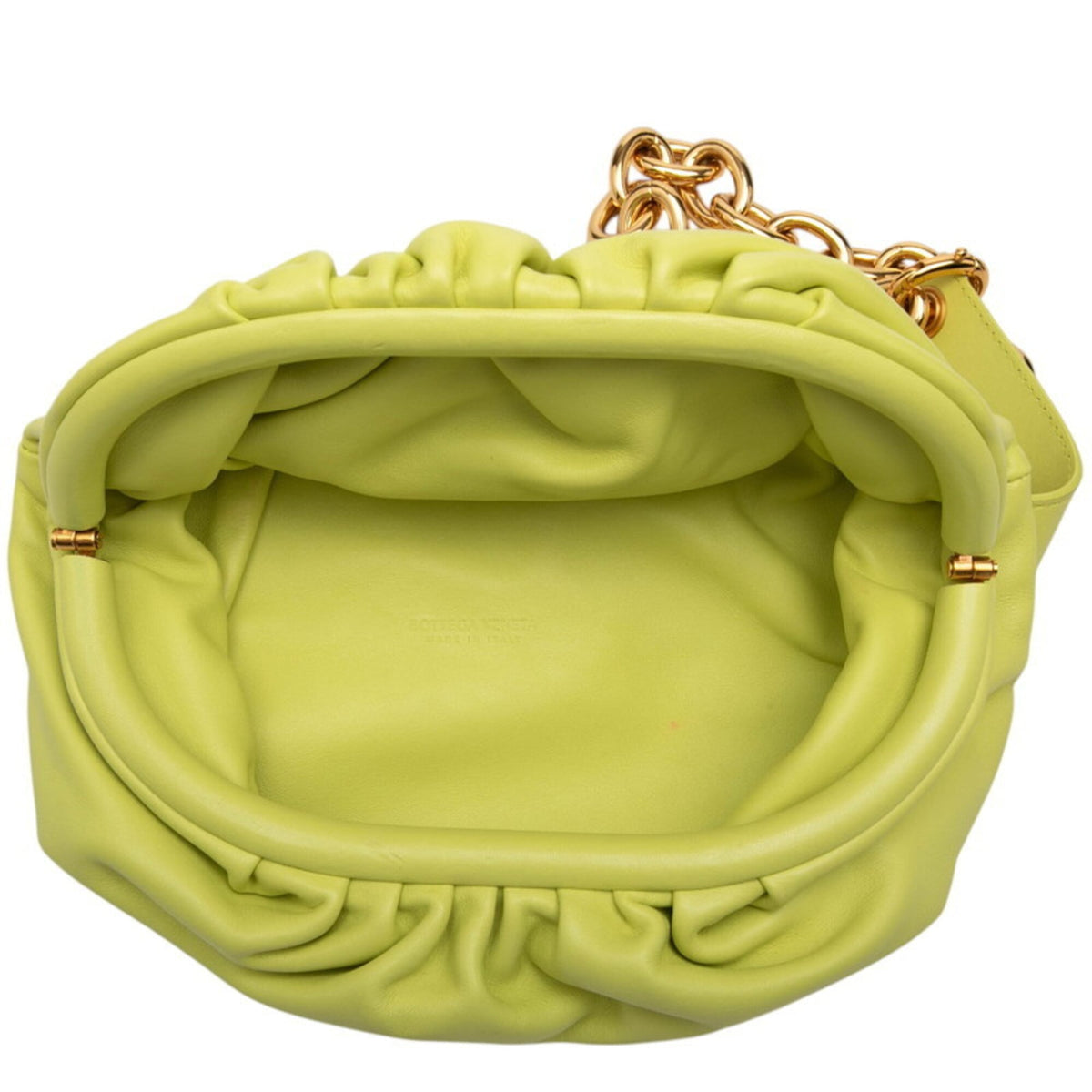 Bottega Veneta Yellow Leather Pouch Shoulder Bag (Pre-Owned)