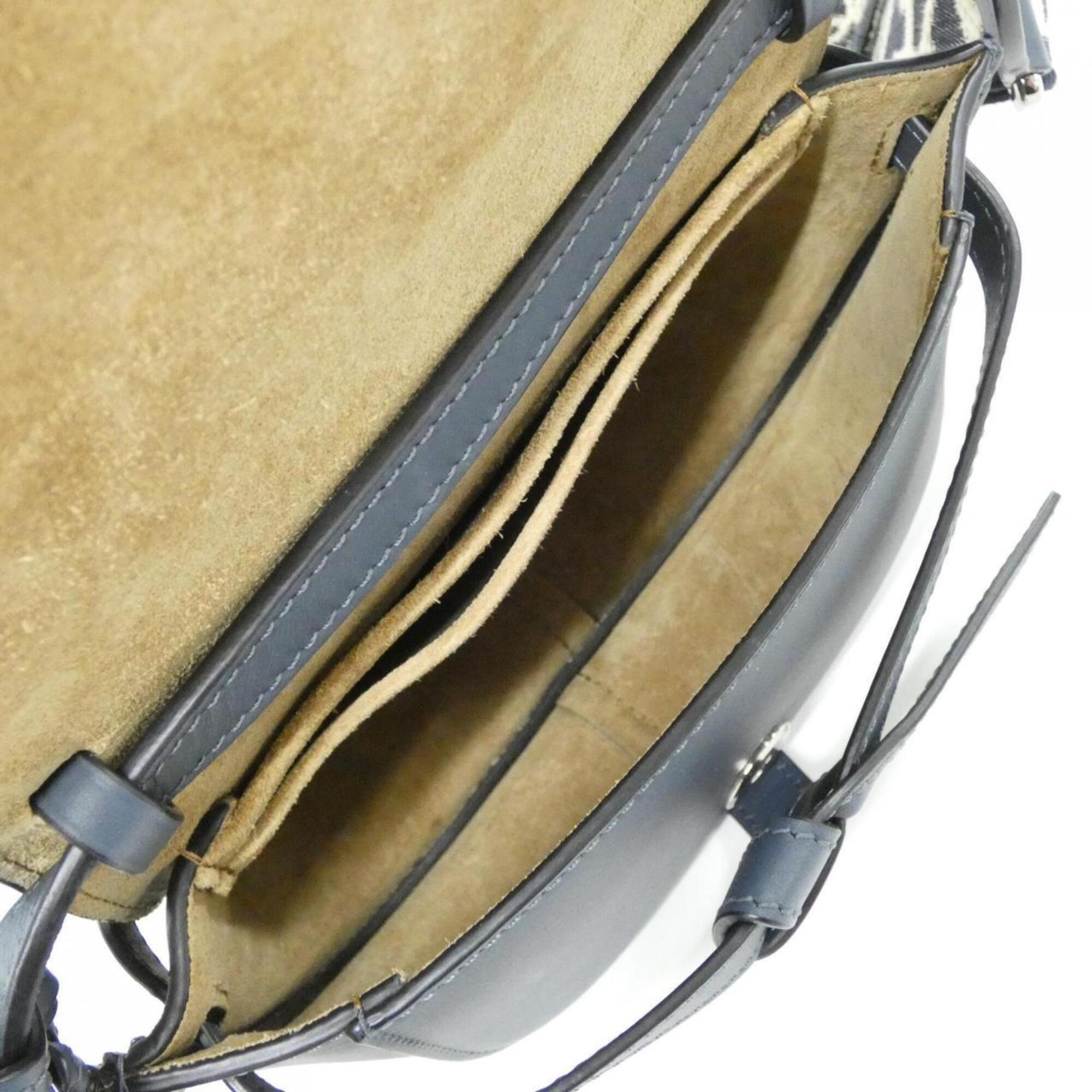 Loewe Blue Leather Shoulder Bag (Pre-Owned)