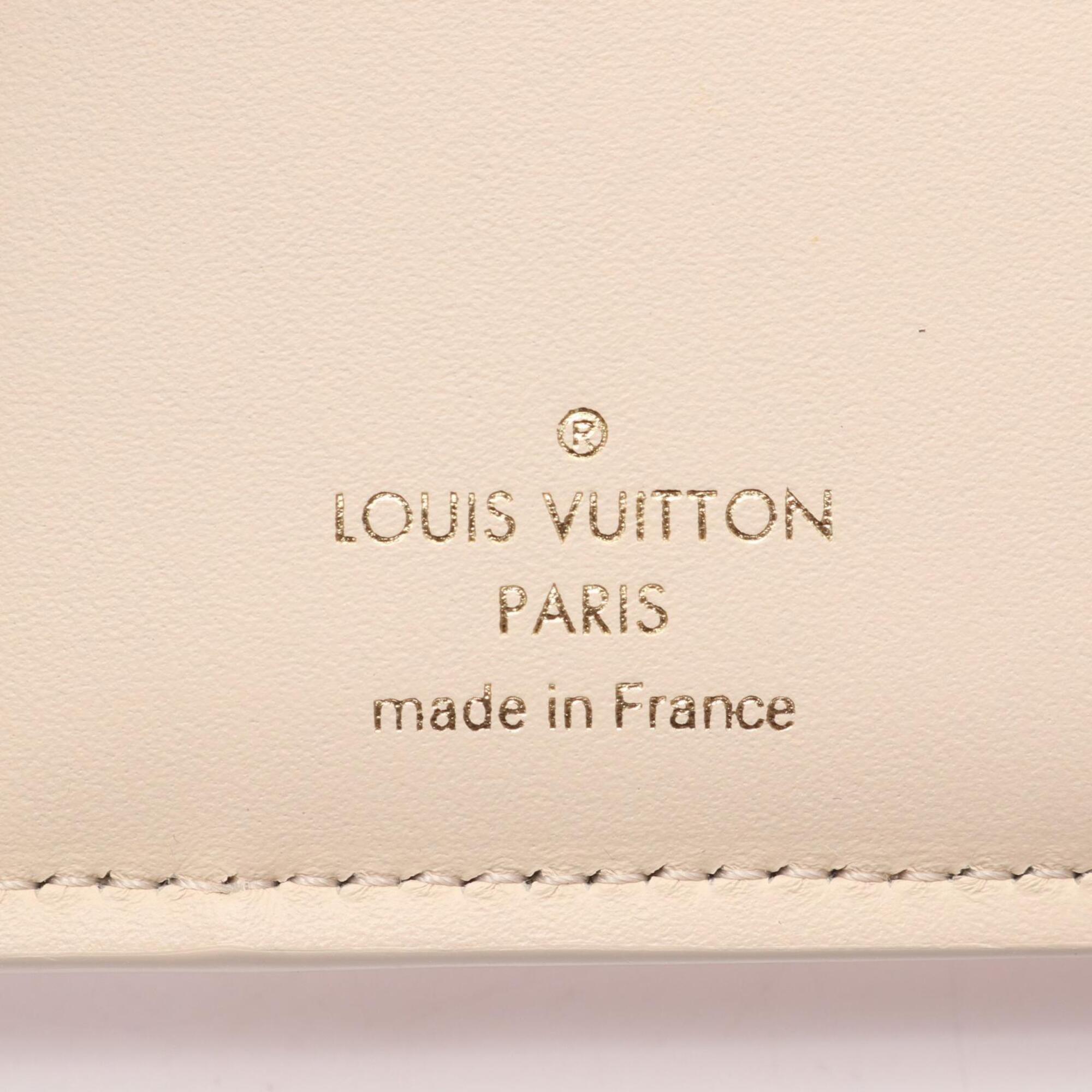 Louis Vuitton Ivory Leather Wallet (Tri-Fold) (Pre-Owned)
