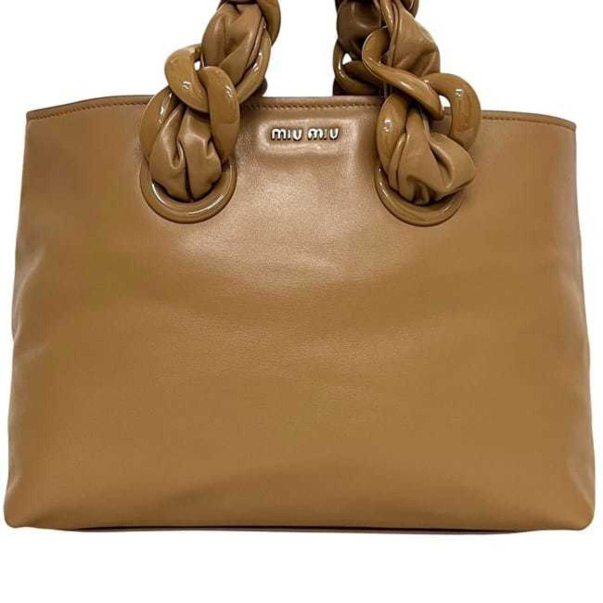 Miu Miu Brown Leather Tote Bag (Pre-Owned)