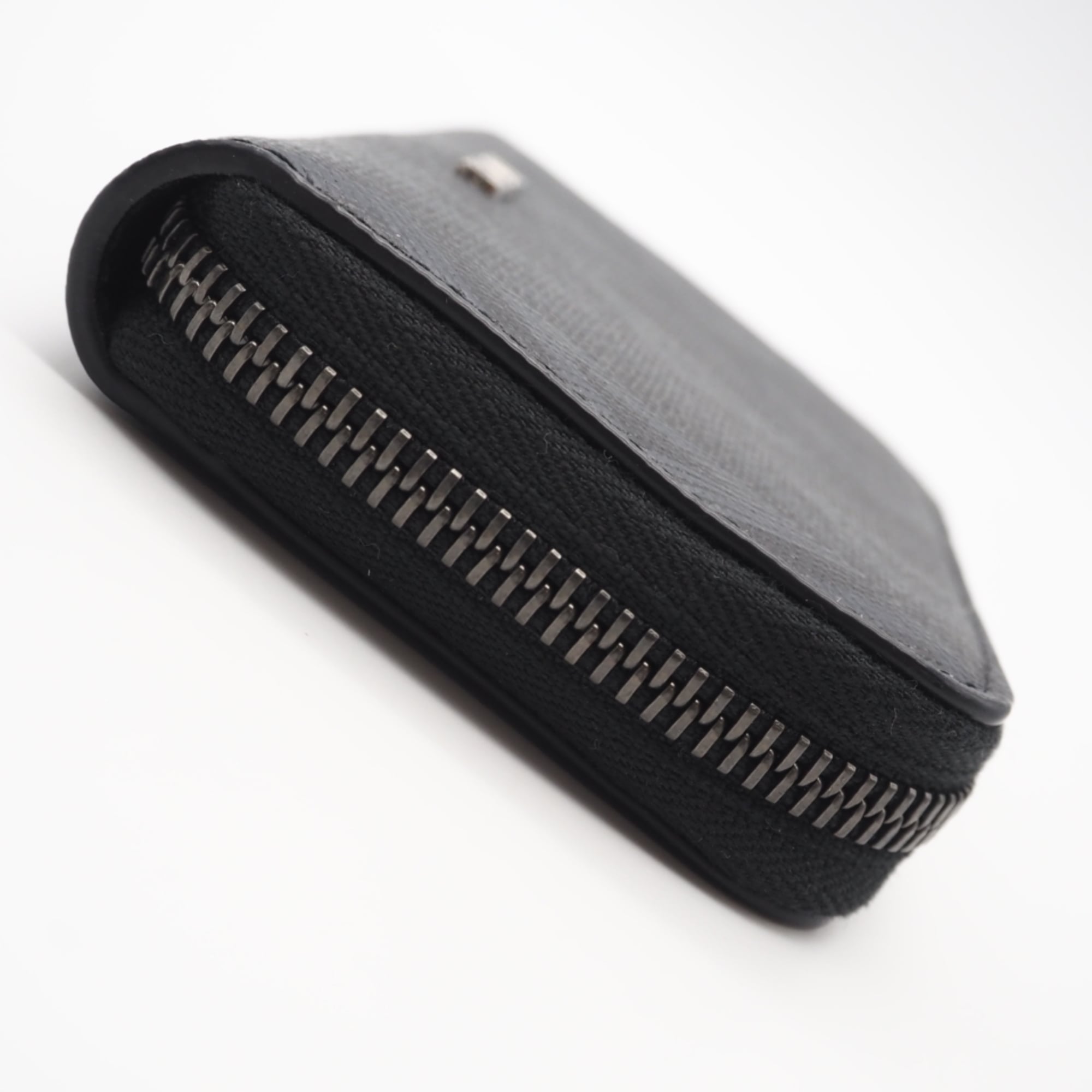 Christian Dior Black Gray Coated Canvas Leather Coin Purse/Coin Case (Pre-Owned)